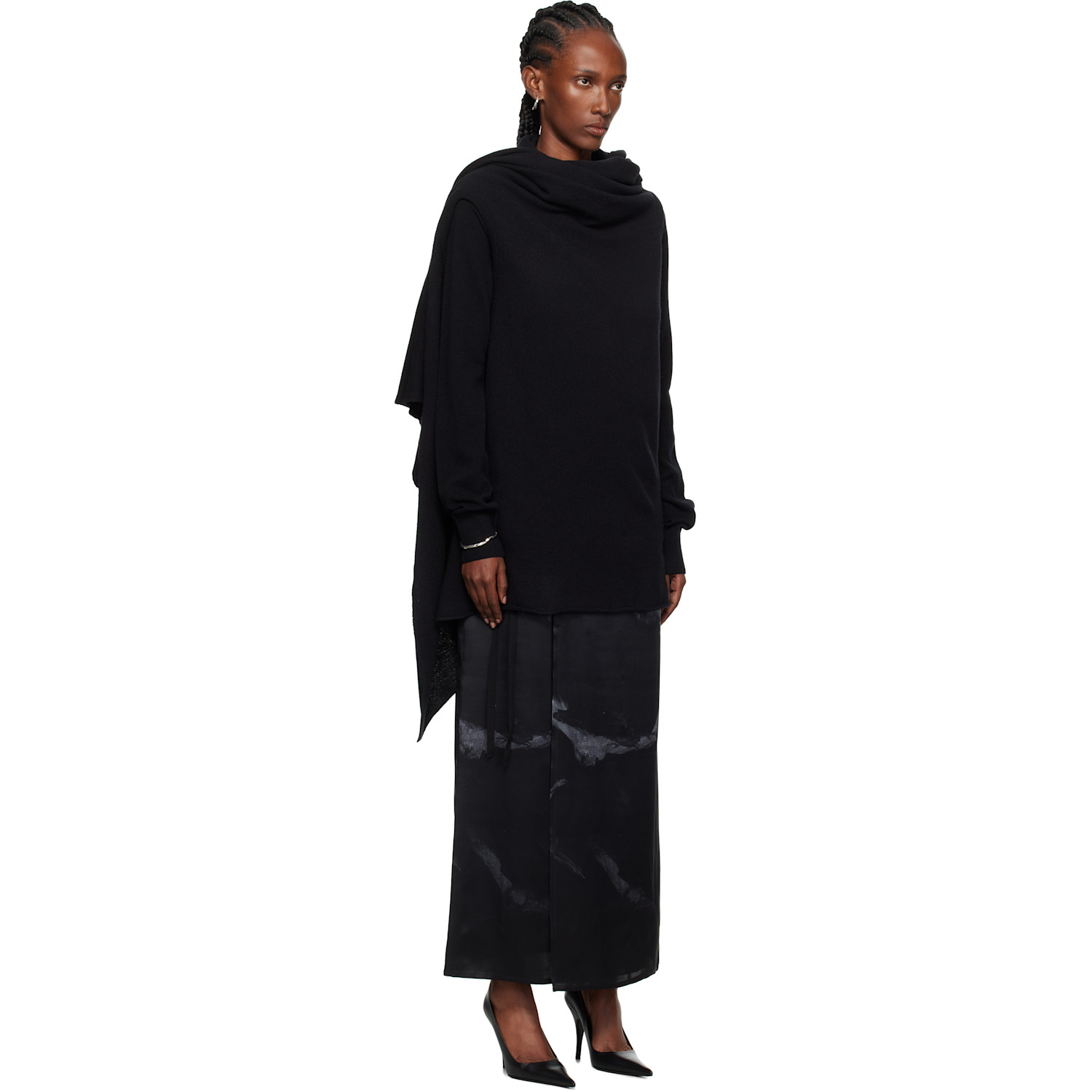  Ann Demeulemeester Black Nadine 3 Holes Turtleneck 