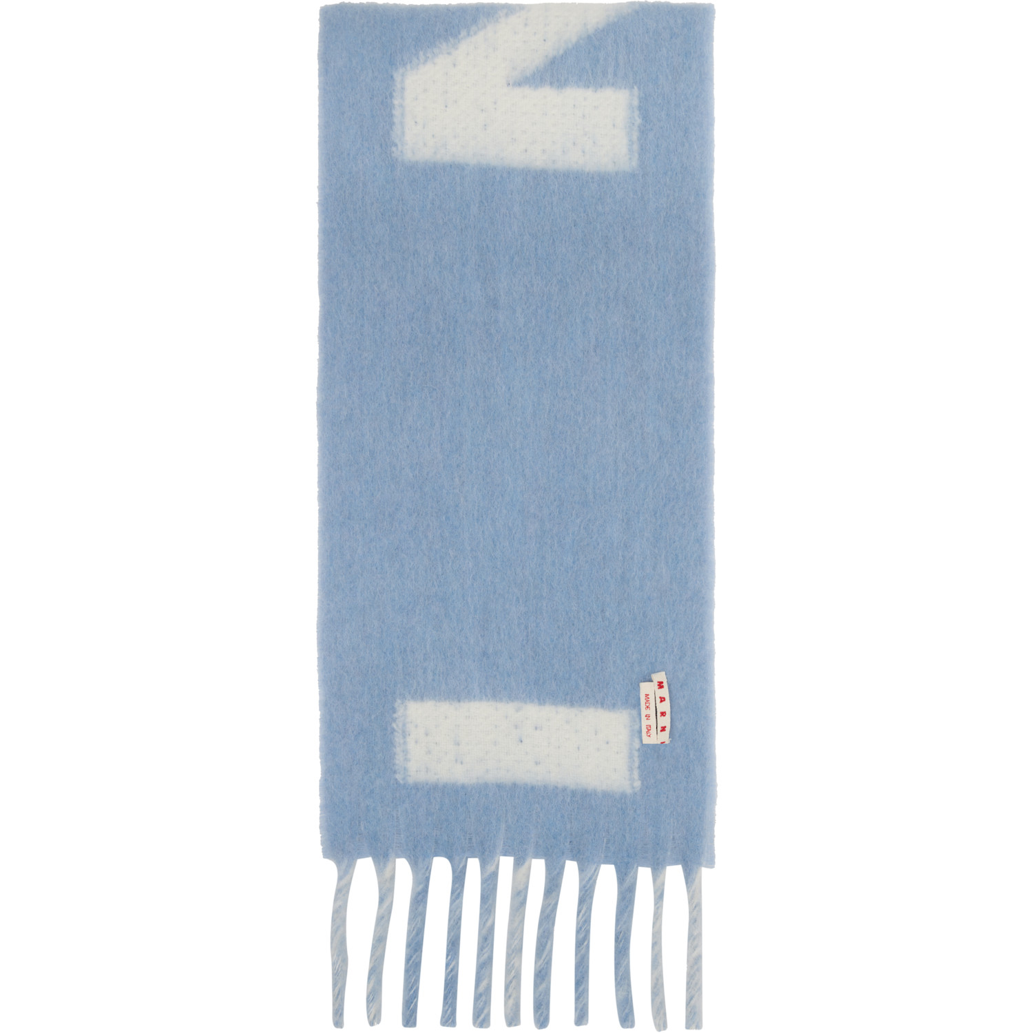  Marni Blue Striped Alpaca Scarf 