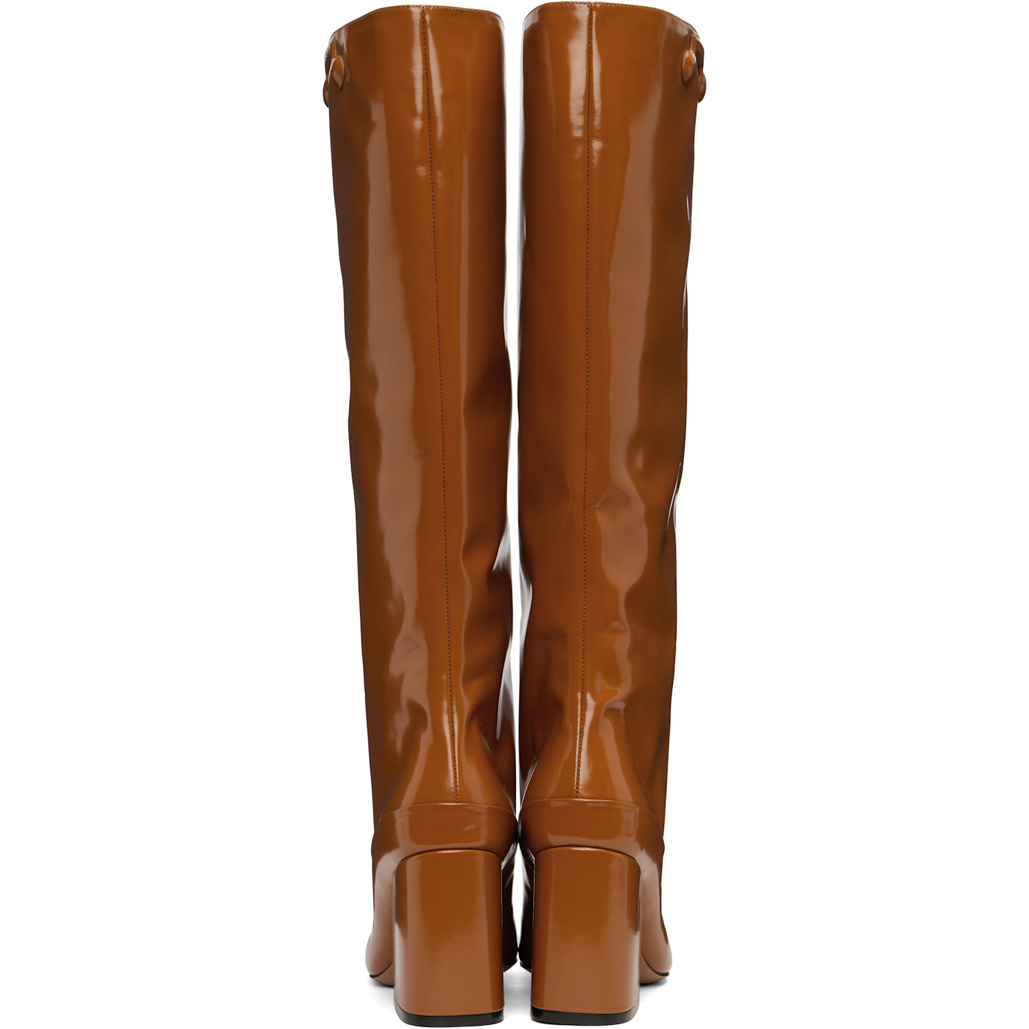  Marni Brown Leather Trunkaroo Knee-high Tall Boots 