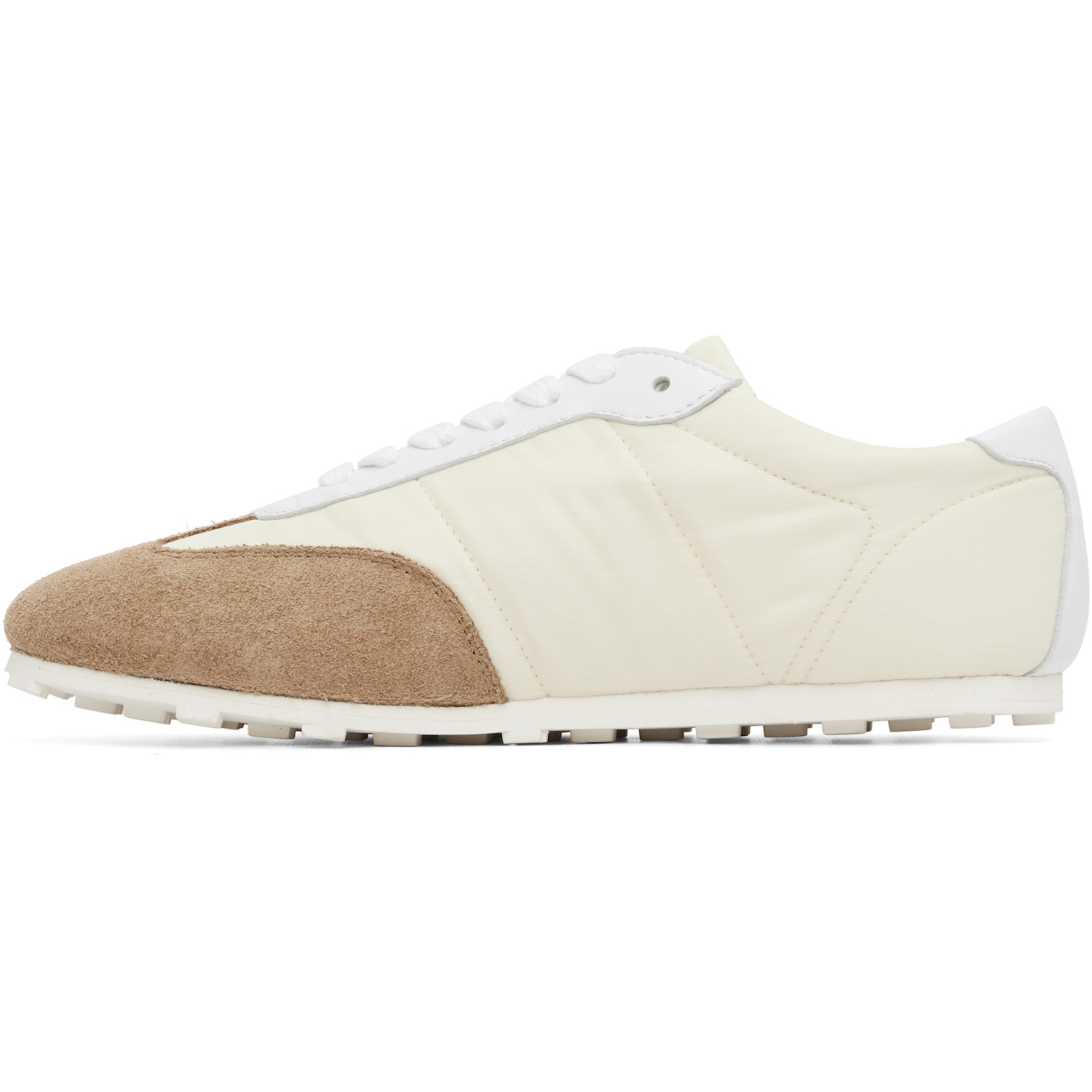  Marni Off-white & Brown Nylon Softy Sneakers 
