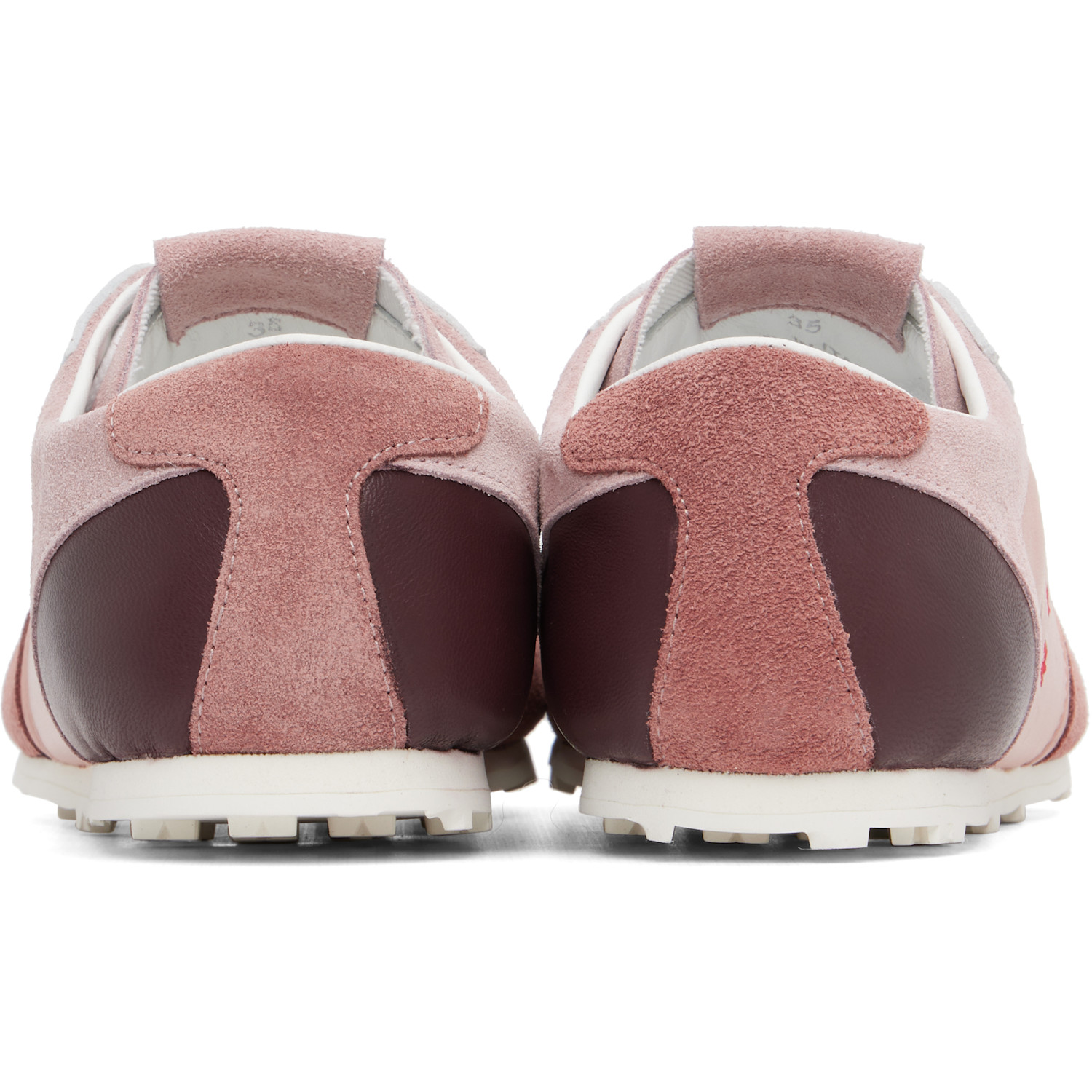  Marni Pink Leather & Suede Sneakers 