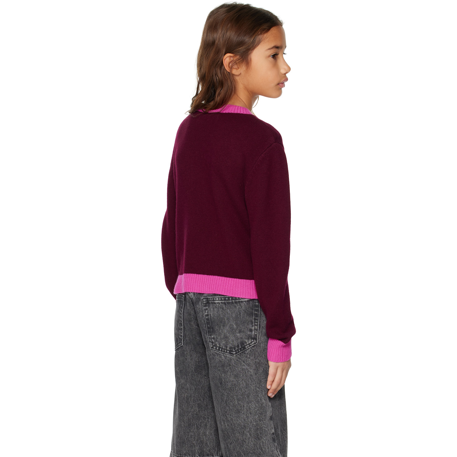  Marni Kids Burgundy Wool & Cashmere Sweater 
