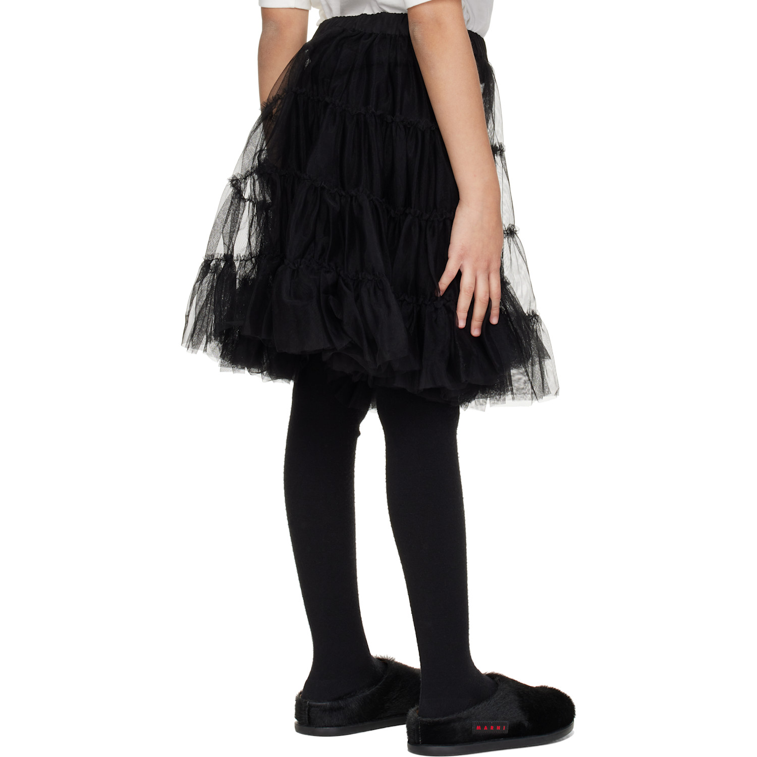  Marni Kids Black Ruffled Skirt 