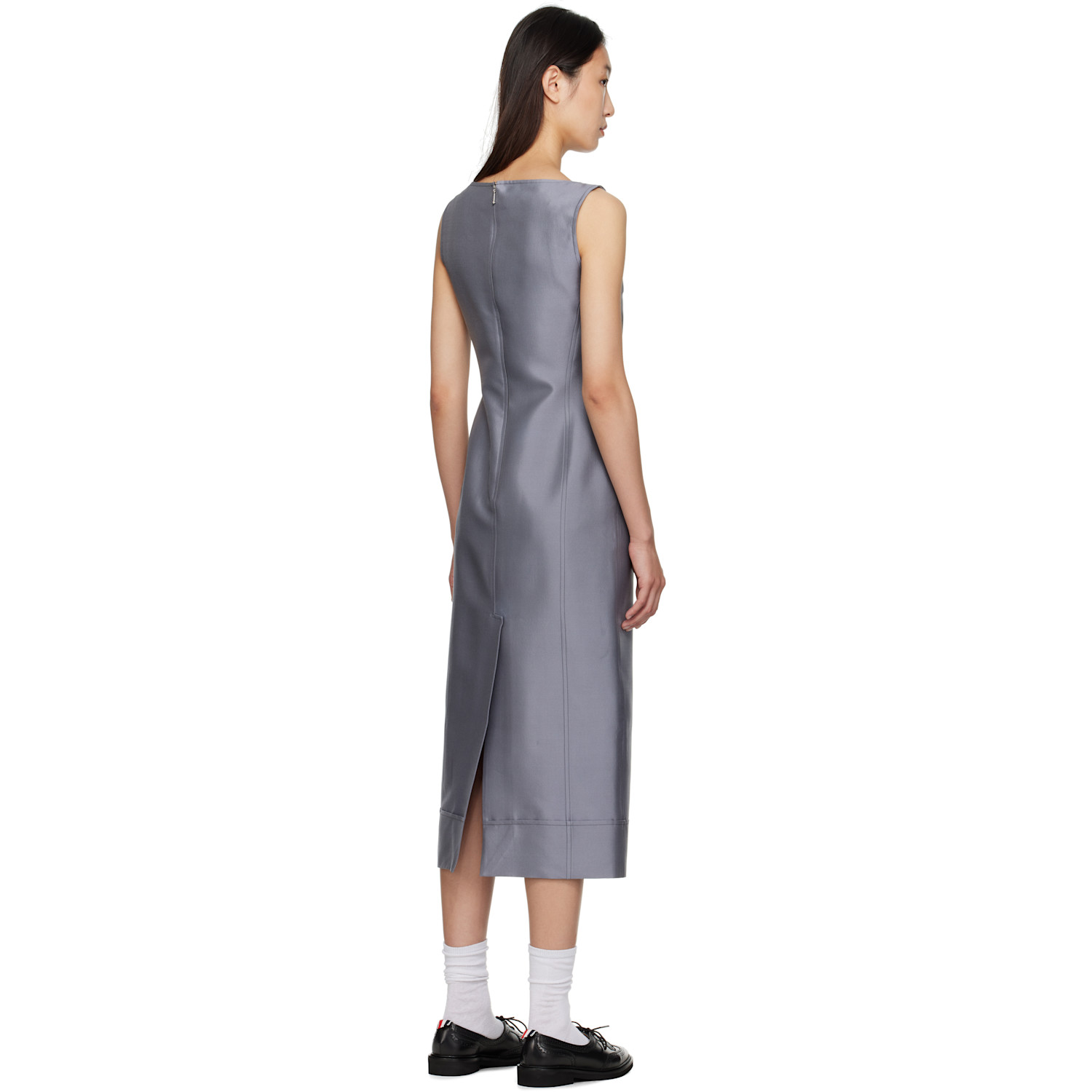 Thom Browne Gray Column Maxi Dress 