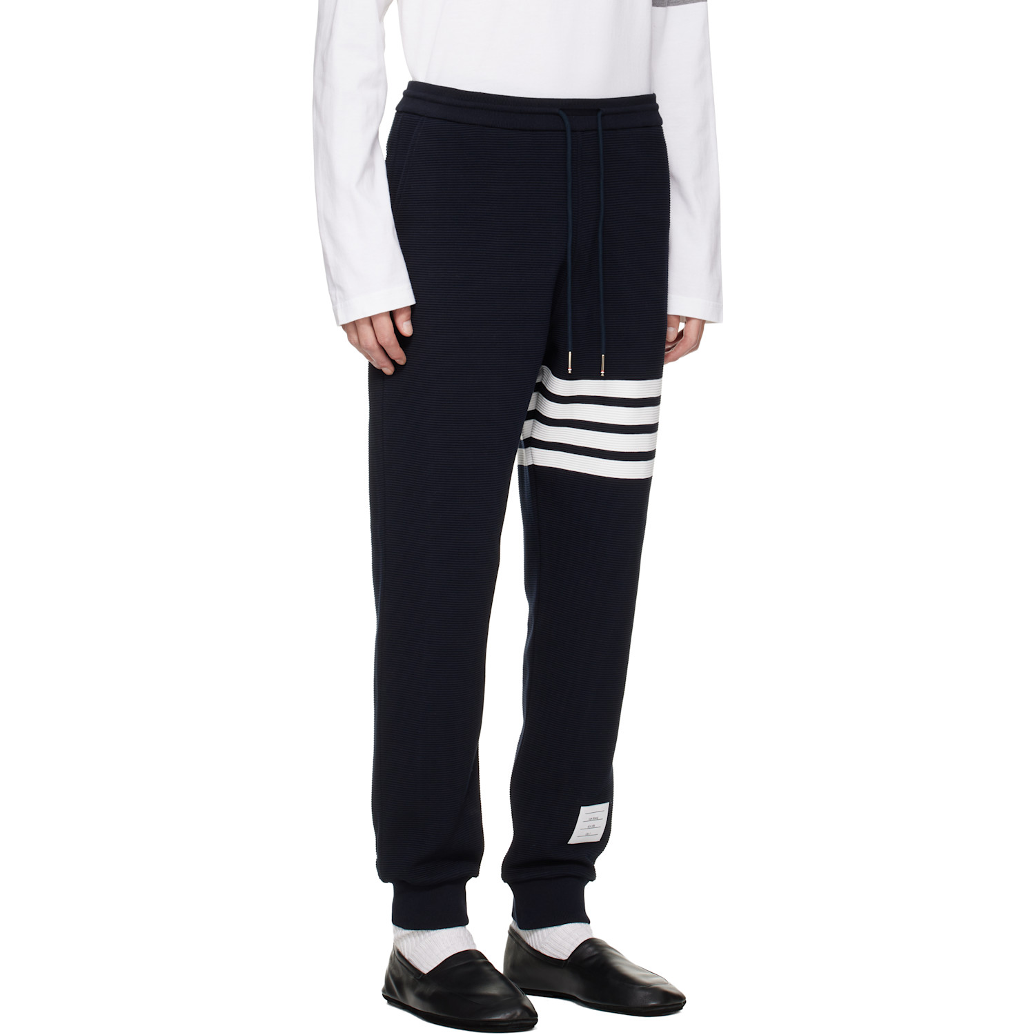  Thom Browne Navy 4-bar Ottoman Sweatpants 