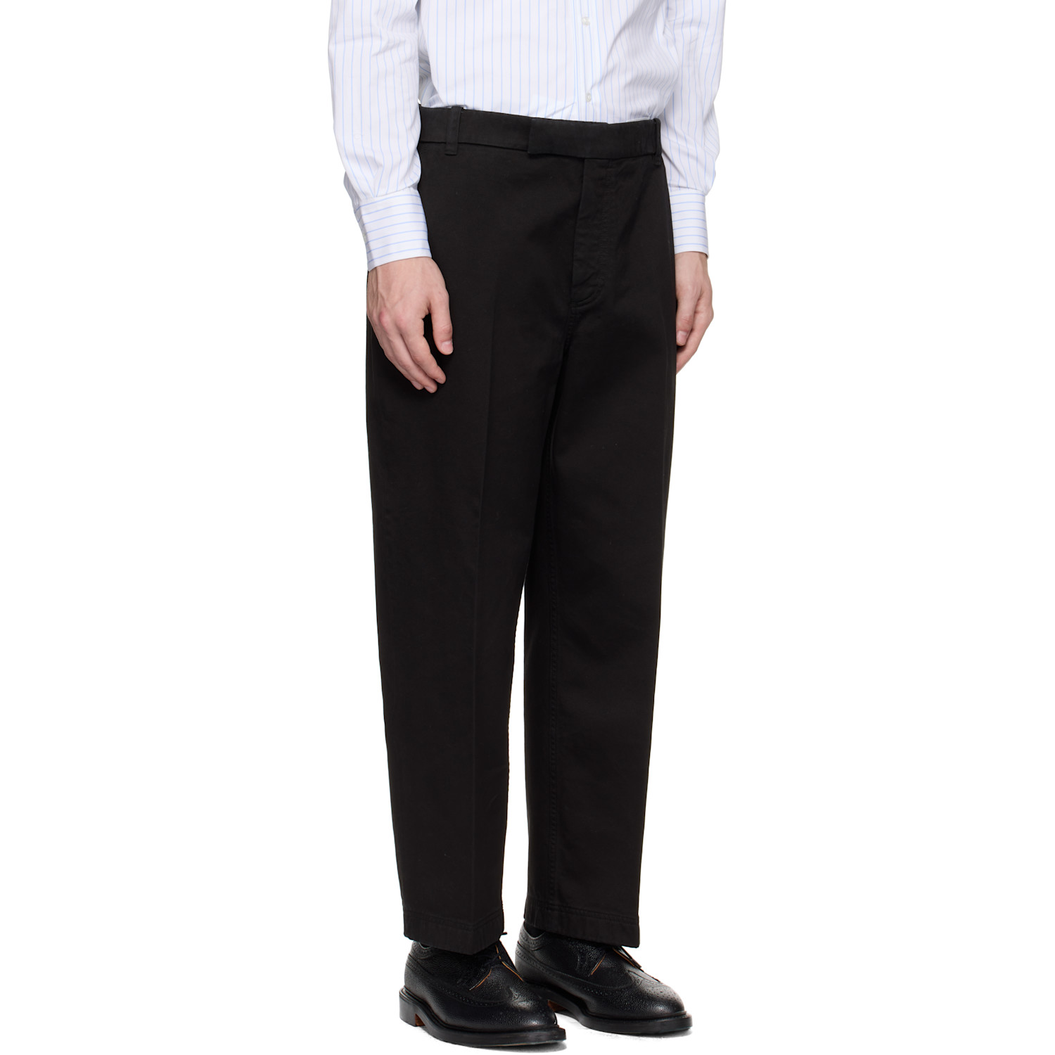  Thom Browne Black Cotton Twill Utility Trousers 