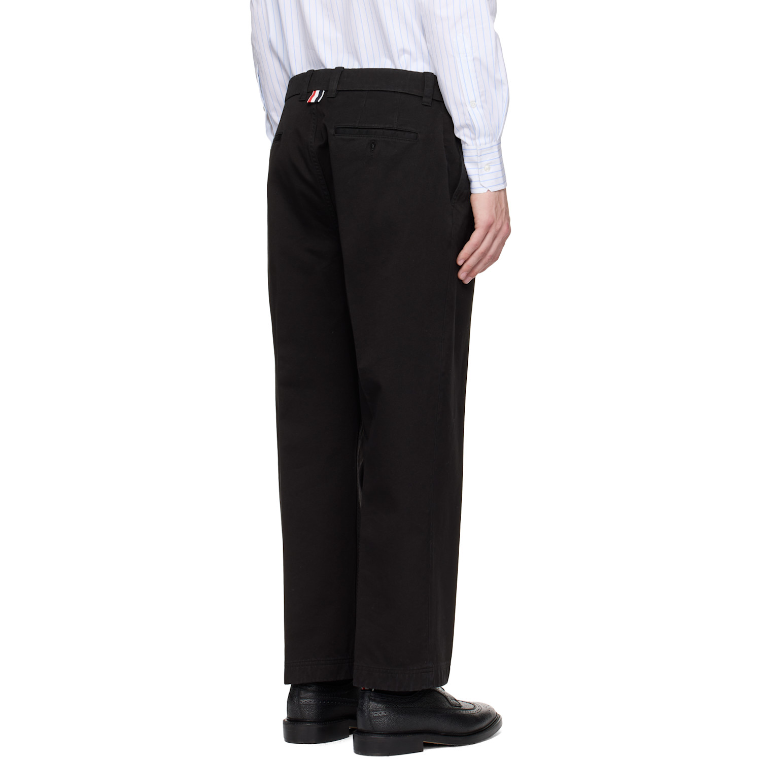  Thom Browne Black Cotton Twill Utility Trousers 