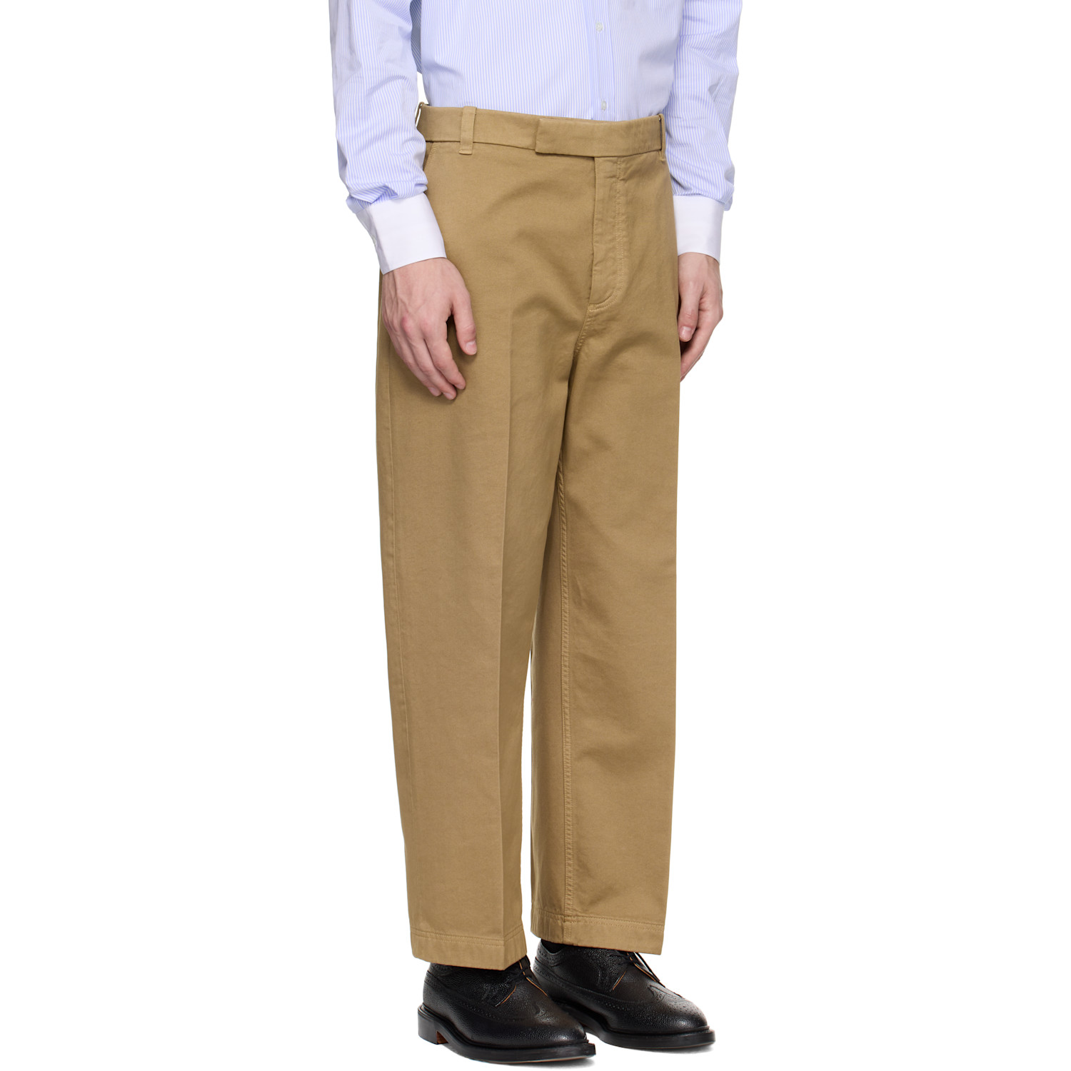  Thom Browne Khaki Cotton Twill Utility Trousers 