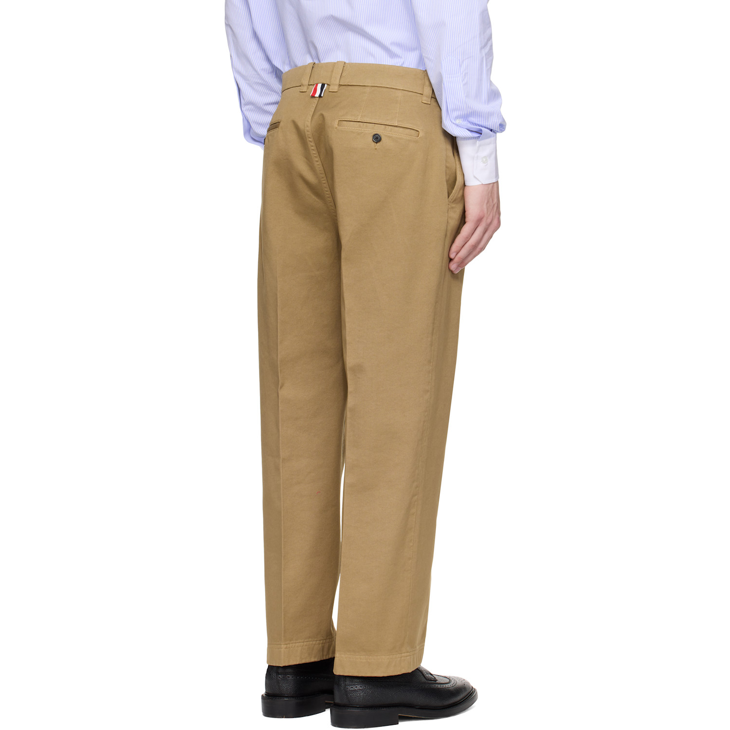  Thom Browne Khaki Cotton Twill Utility Trousers 