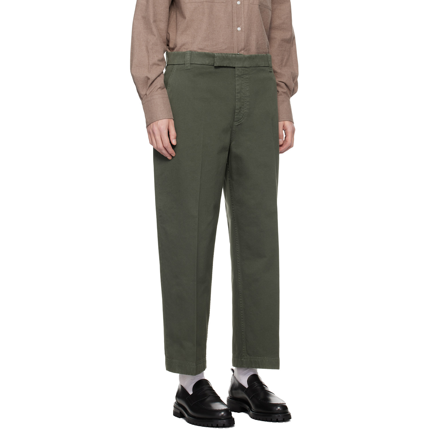  Thom Browne Green Cotton Twill Utility Trousers 