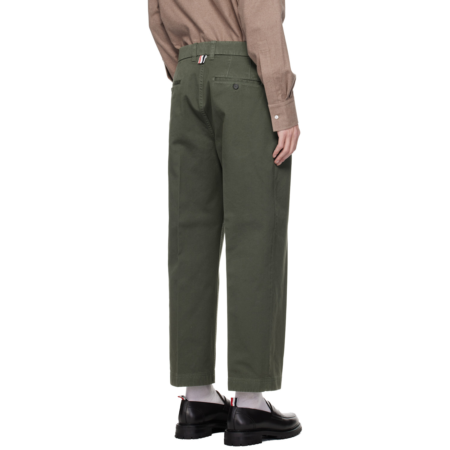  Thom Browne Green Cotton Twill Utility Trousers 