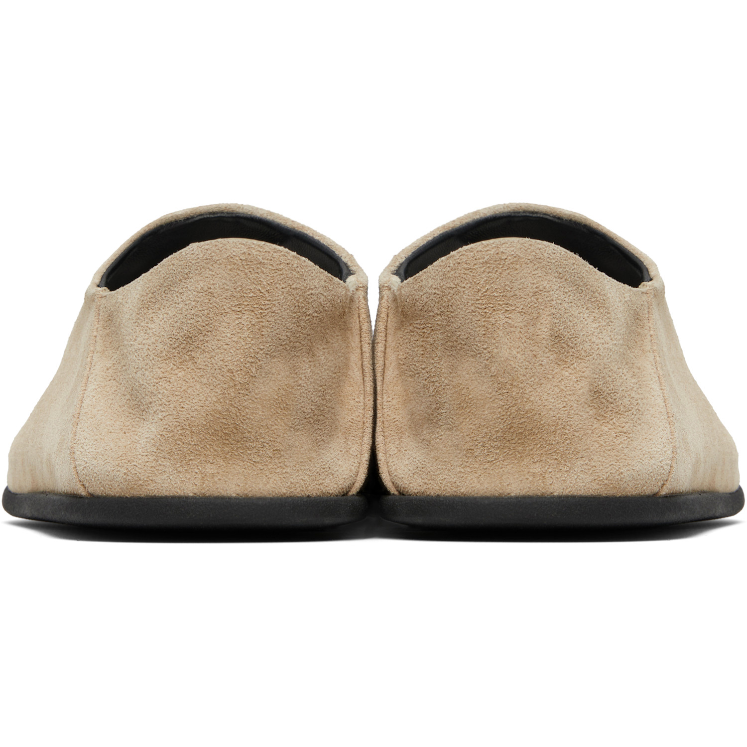  Christen Beige Big Bootie Mule Loafers 