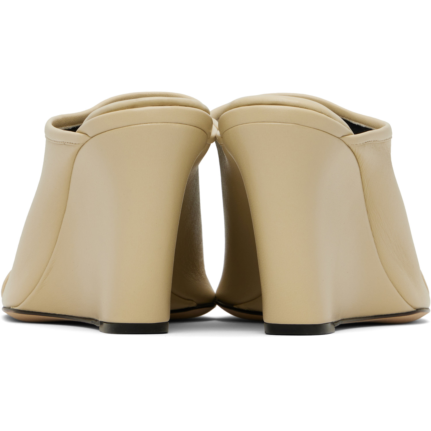  Christen Beige 75mm Stretch Mules 