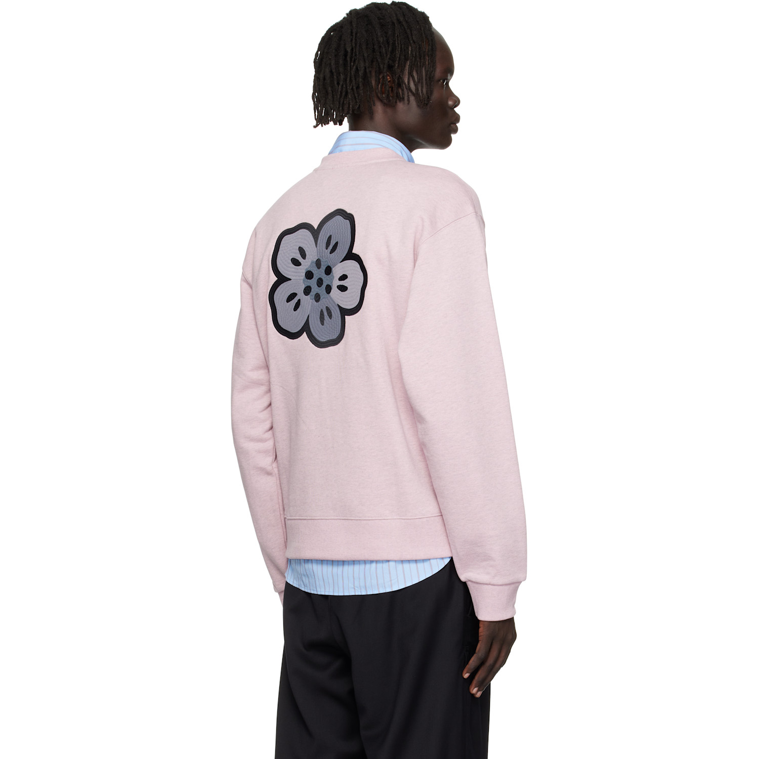  Kenzo Pink Kenzo Paris 'boke Flower' Embroidered Sweatshirt 