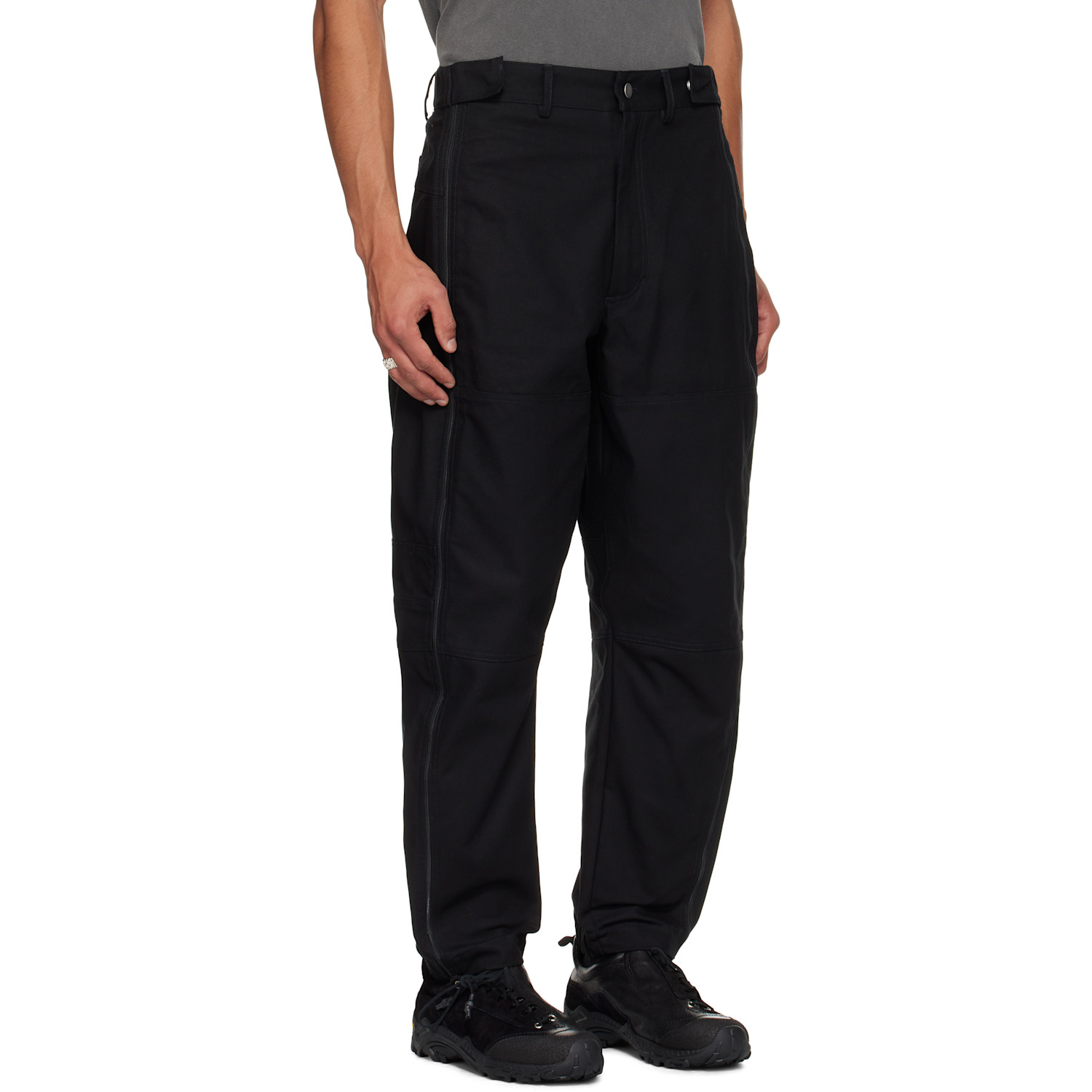 Mordecai Black Zipper Trousers 
