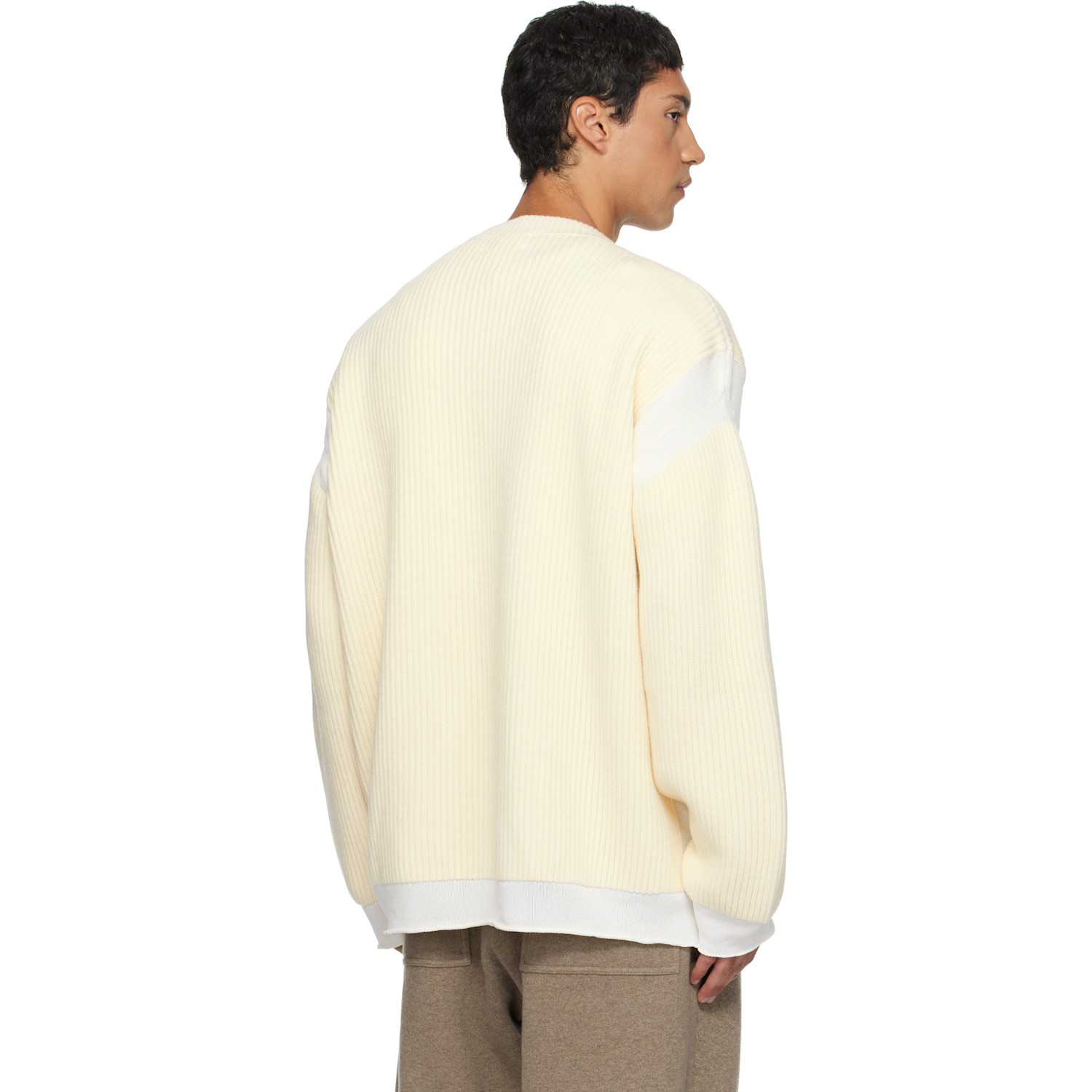 Mordecai Beige Crewneck Sweater 