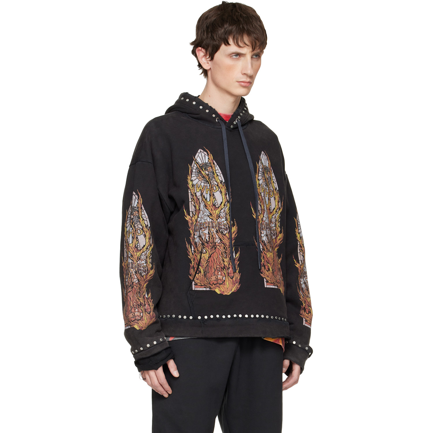  Who Decides War Black Hardware Hoodie 
