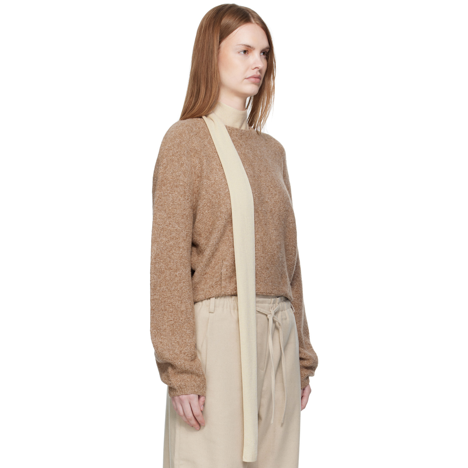  Umarmung Taupe Baby Alpaca Two Way Cardigan 