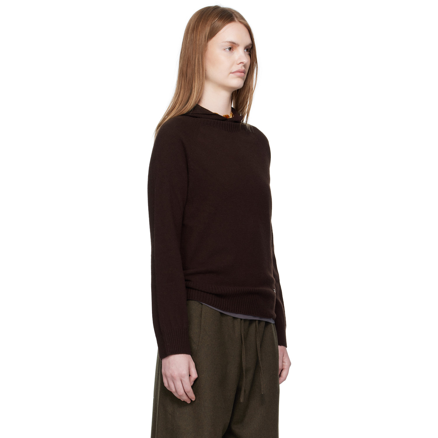  Umarmung Brown Wholegarment Hoodie 