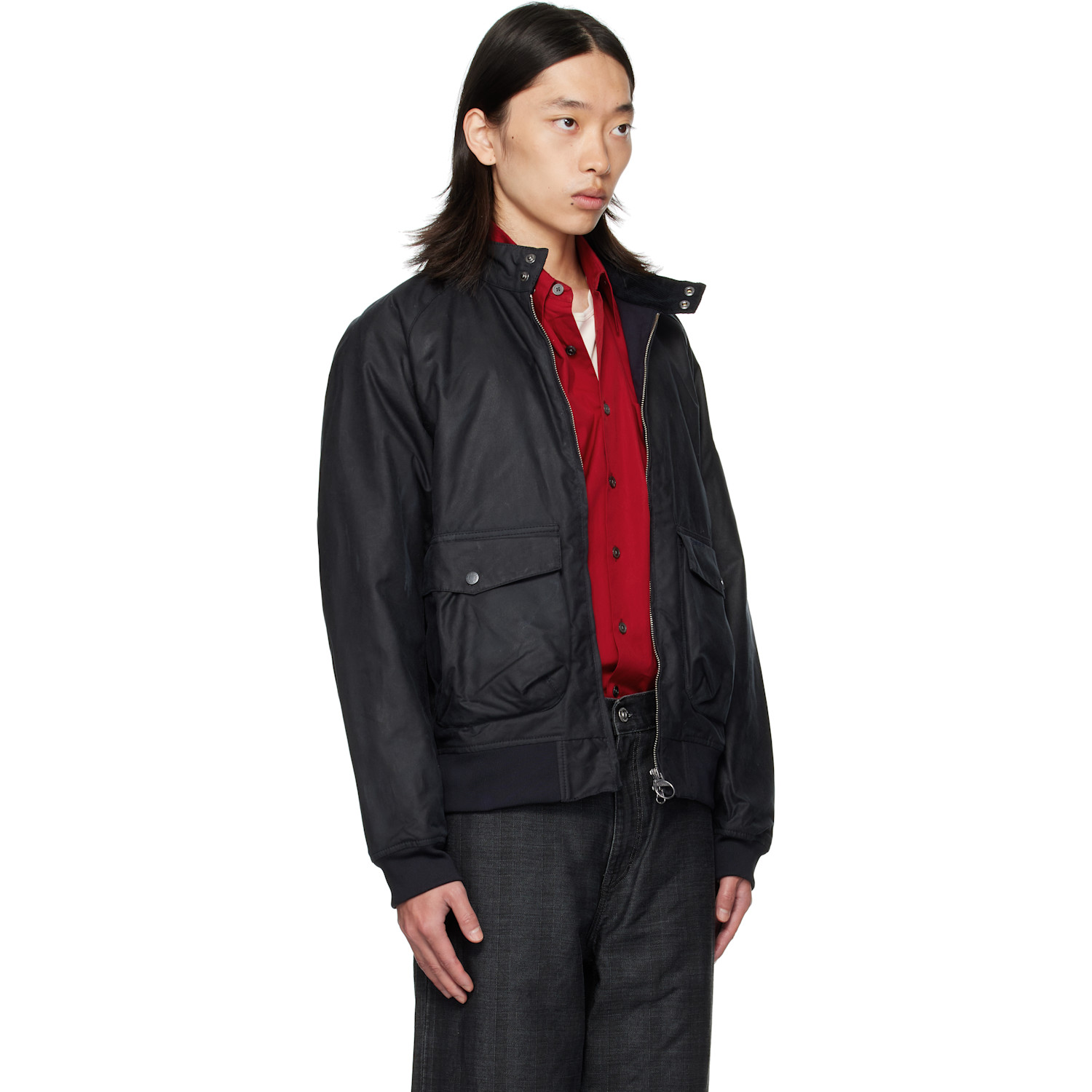  Barbour Navy Modern Royston Waxed Jacket 