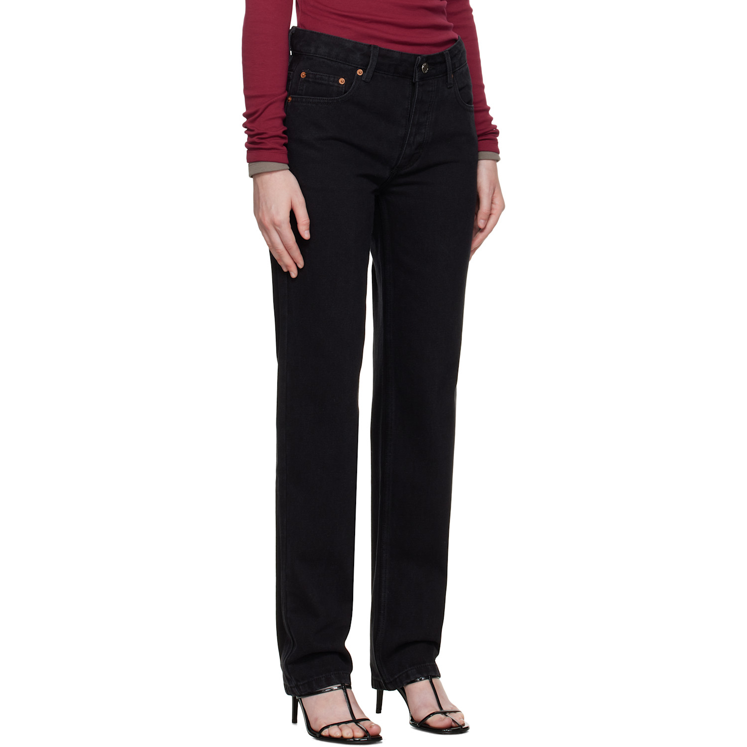  R2w Black Hatty Tapered Jeans 