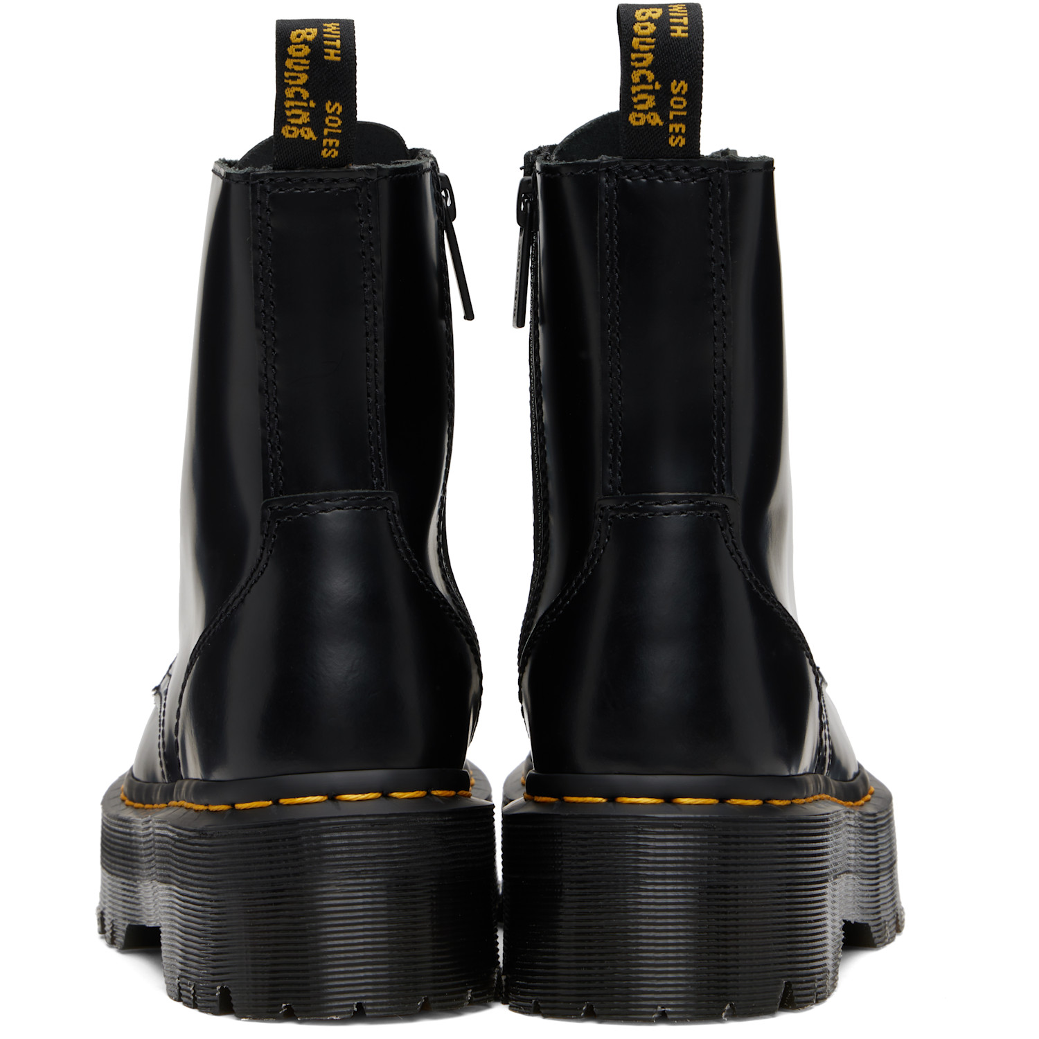  Dr. Martens Black Jadon Boot Smooth Leather Platform Boots 