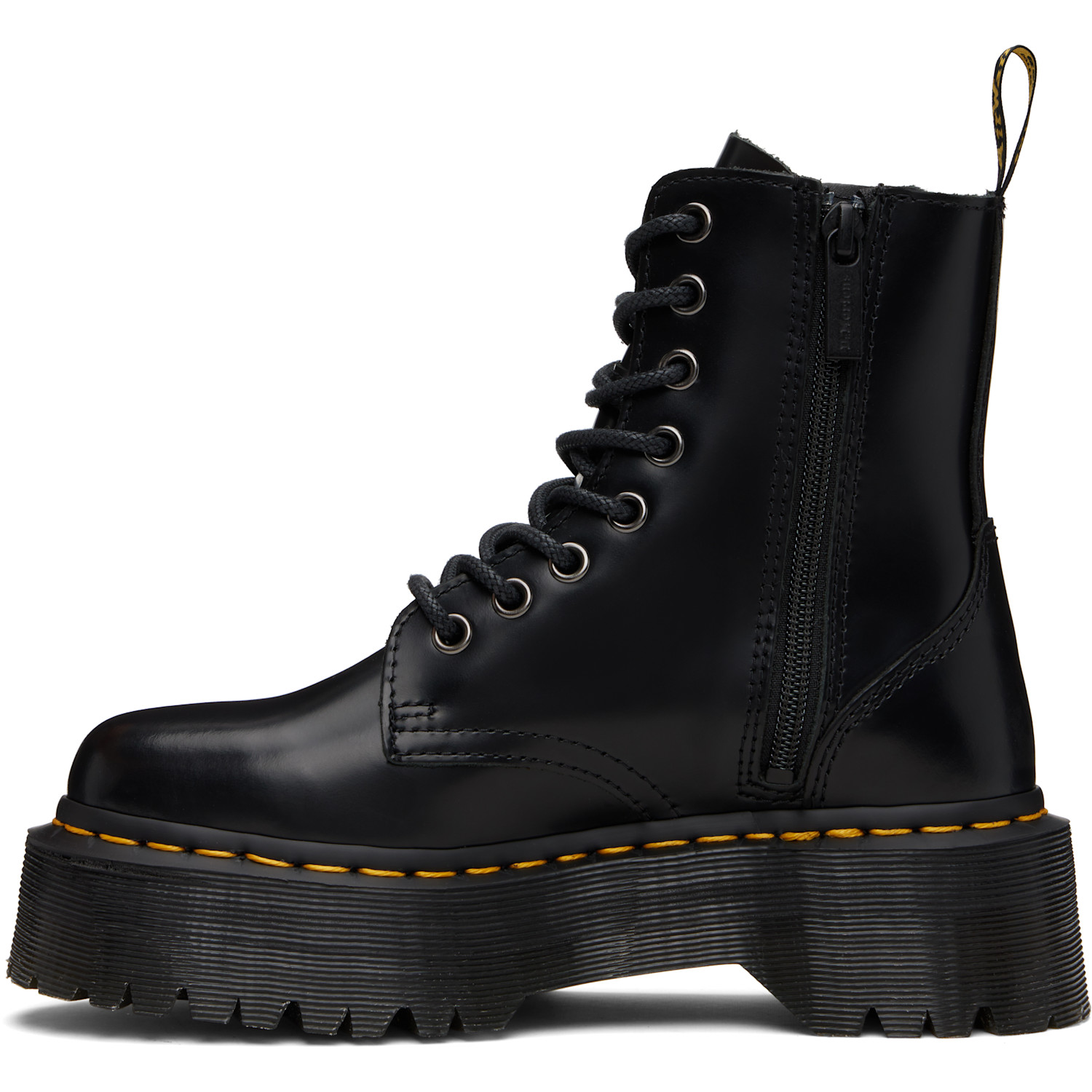  Dr. Martens Black Jadon Boot Smooth Leather Platform Boots 