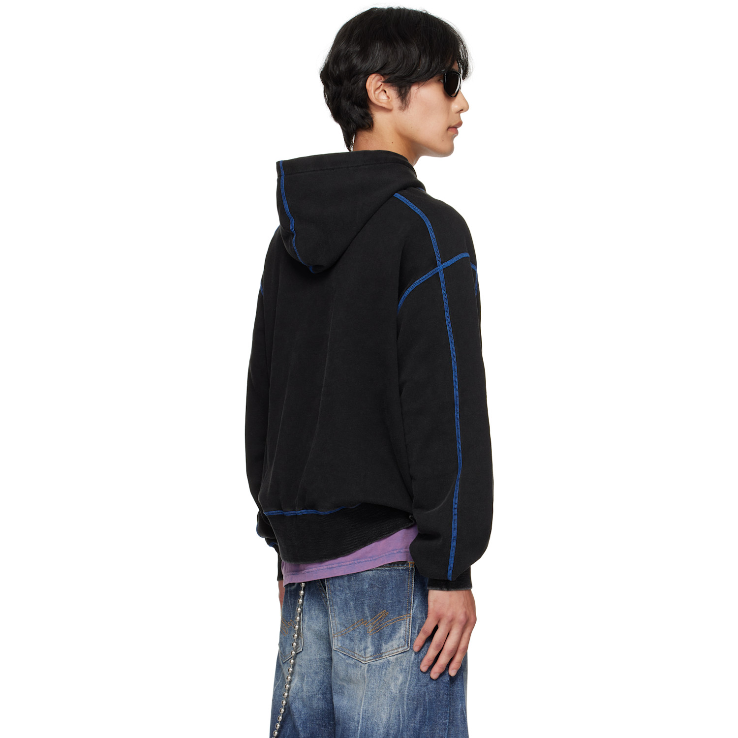  Silas Black Circle Logo Sweat Hoodie 