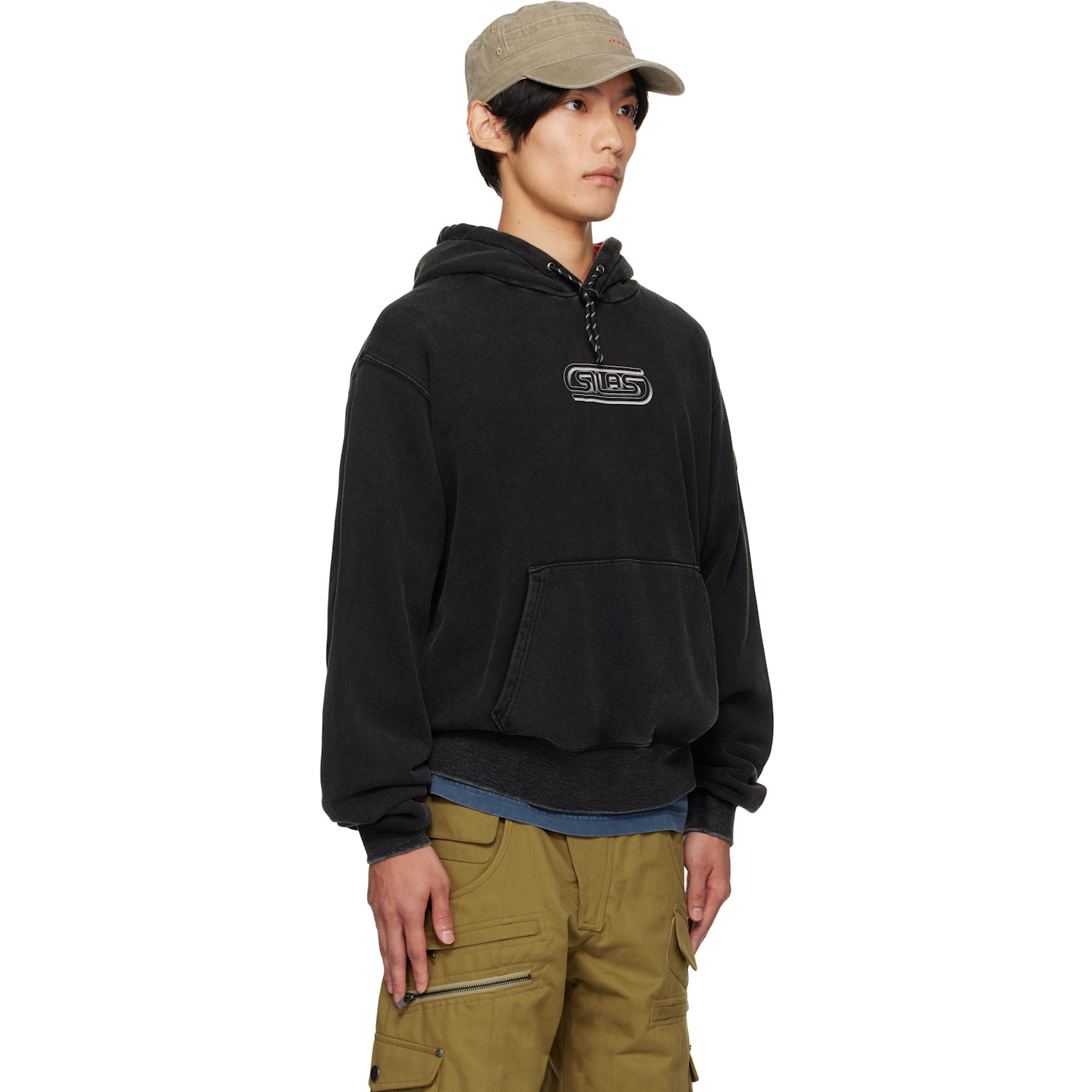  Silas Black 'big Silas' Drawstring Sweat Hoodie 