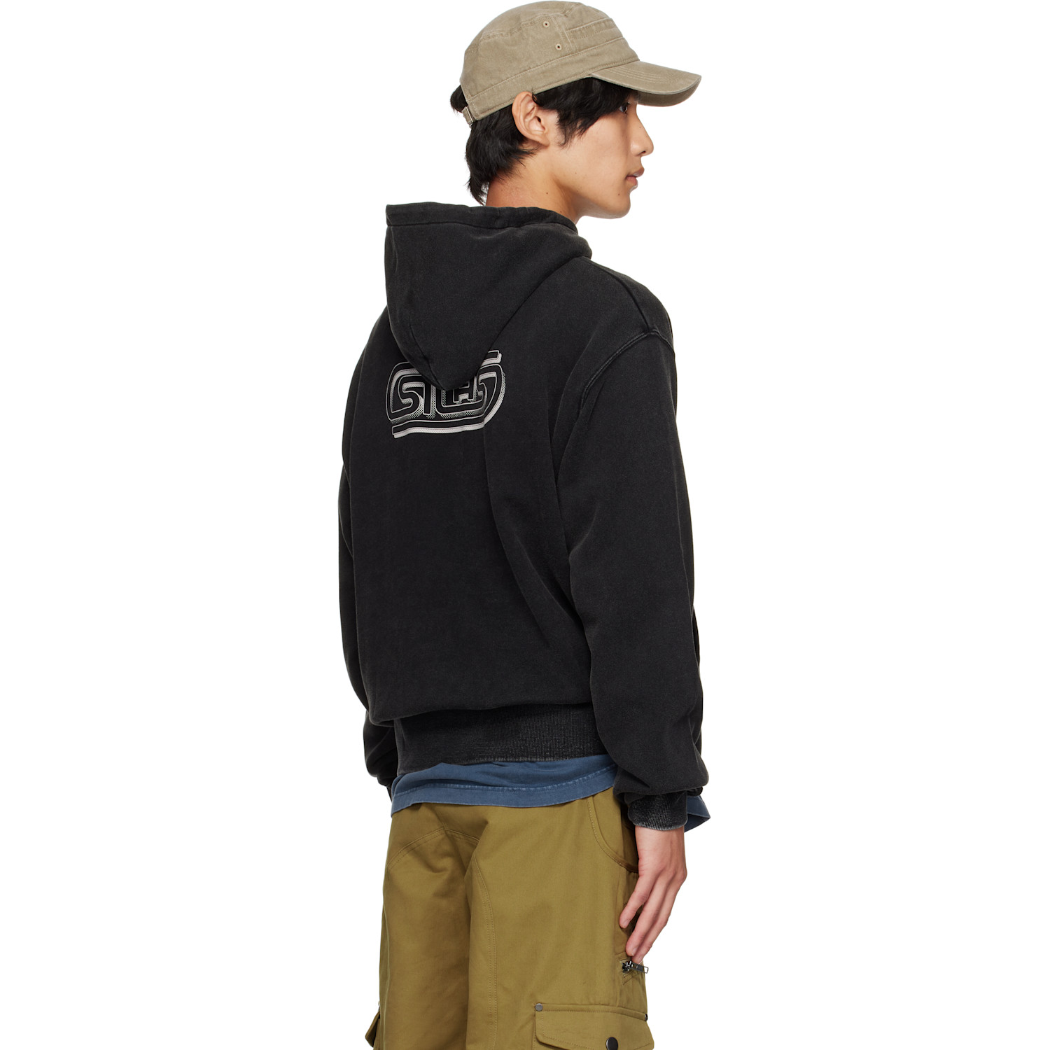  Silas Black 'big Silas' Drawstring Sweat Hoodie 