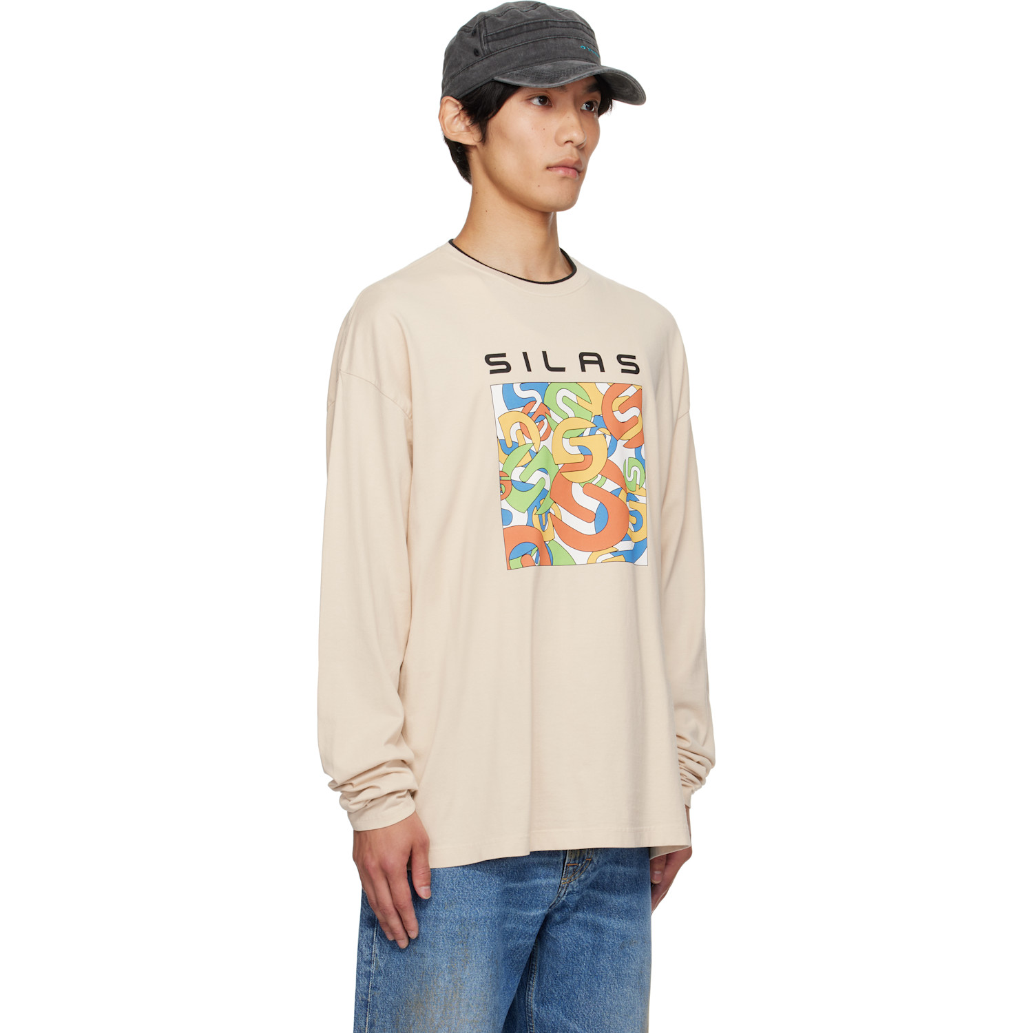  Silas Off-white Box Artwork Long Sleeve T-shirt 
