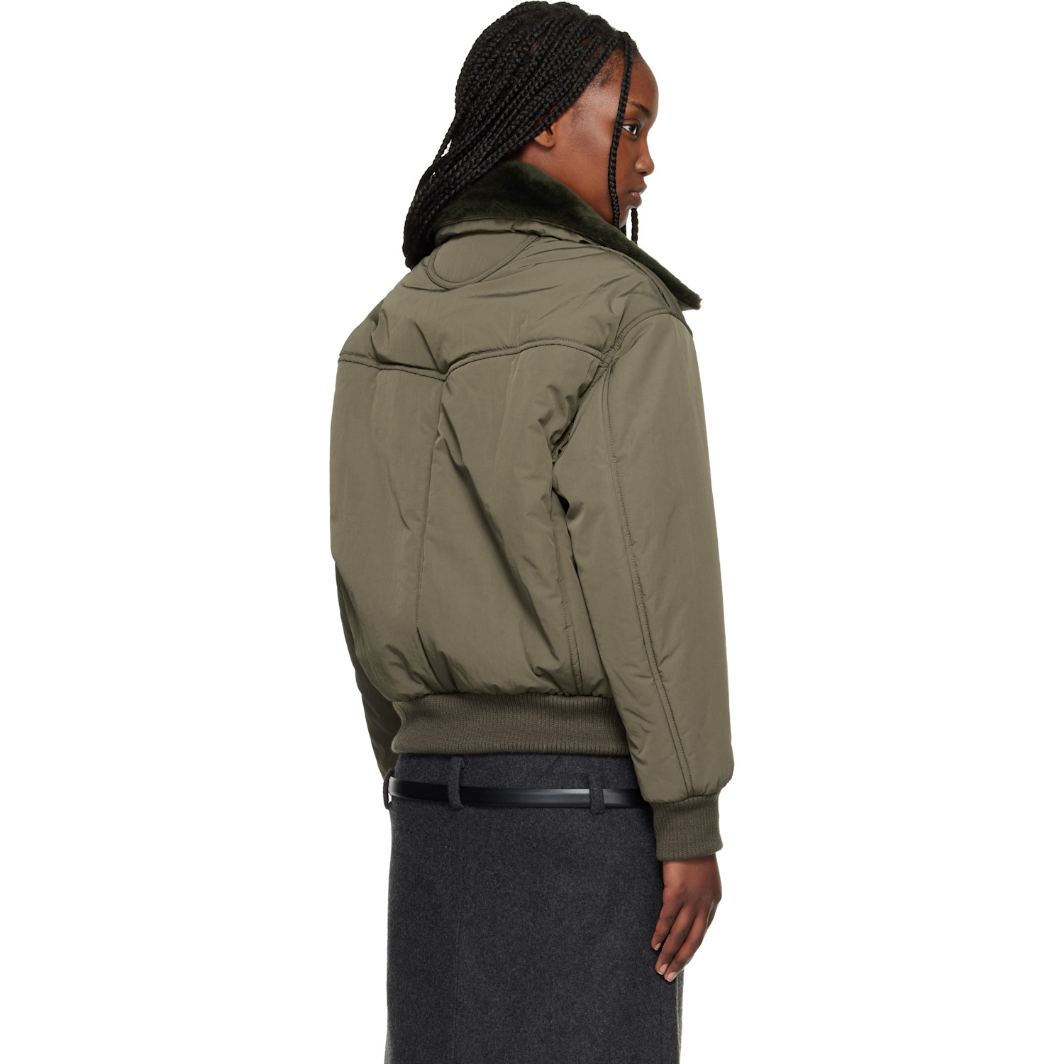  Commission Khaki Midtown Nylon Bomber Jacket 