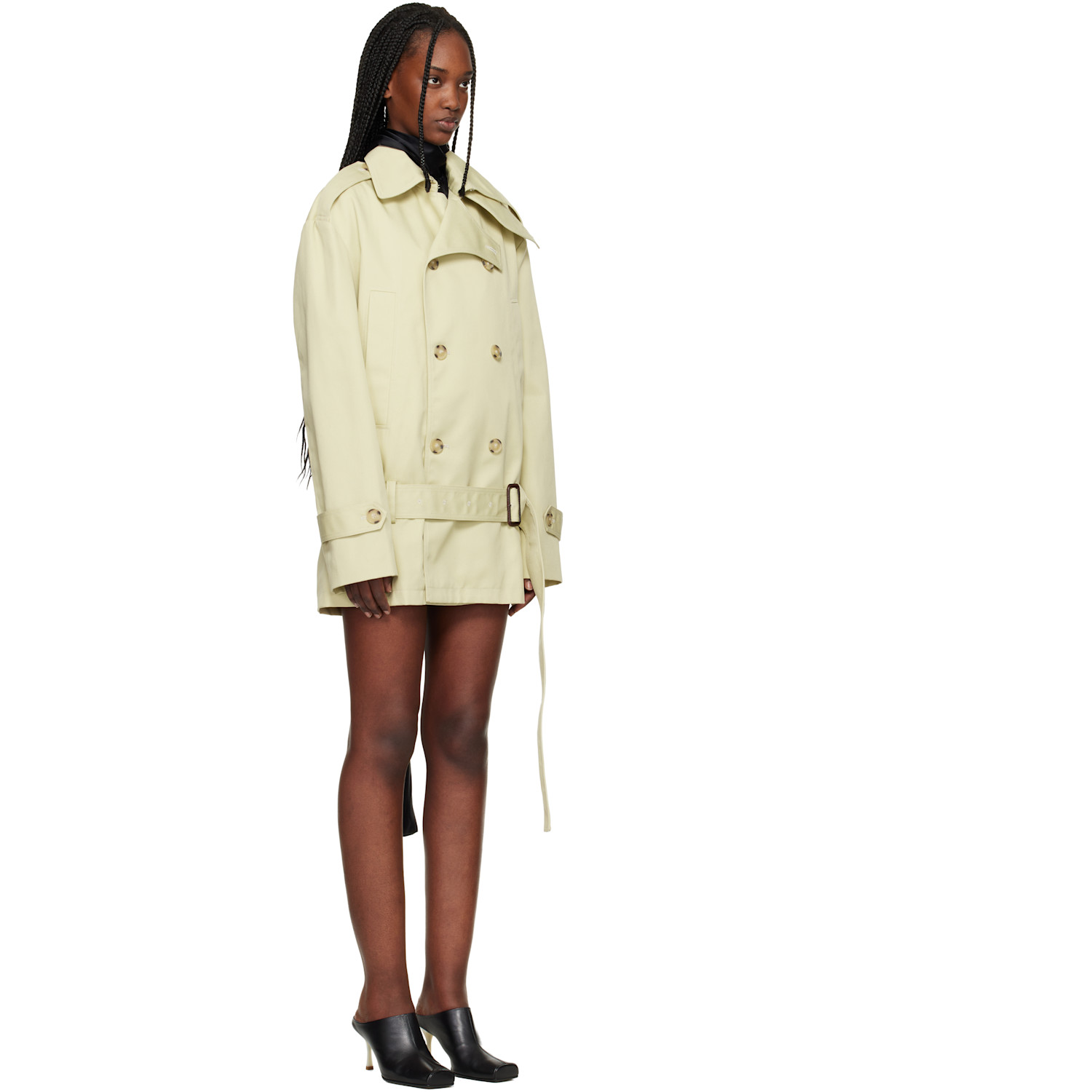  Commission Beige Hunter Mini Trench Coat 