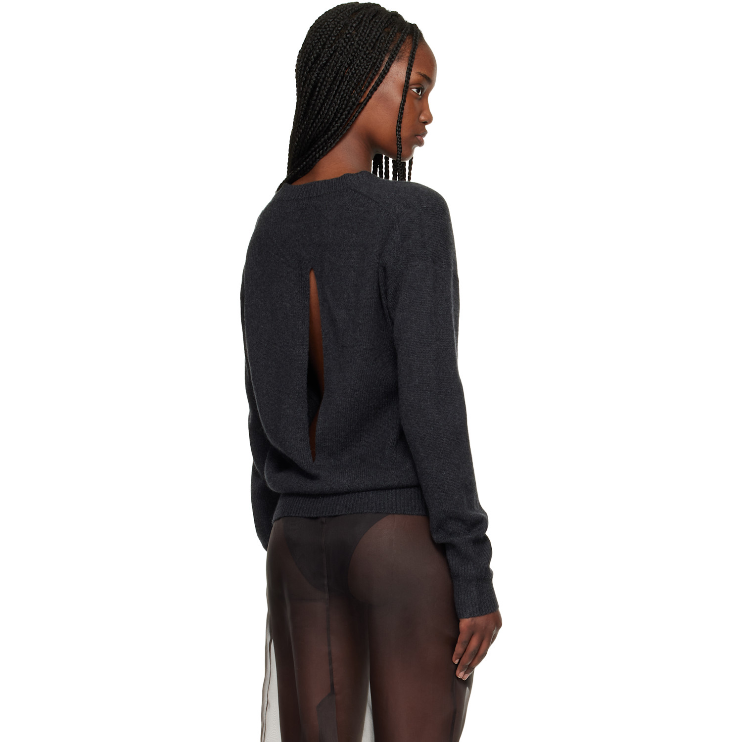  Commission Navy U Neck Sweater 