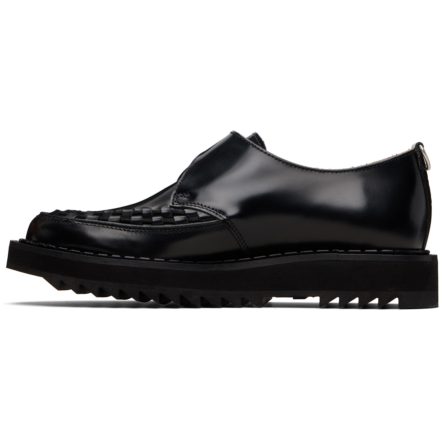  George Cox Black Ripple Hatton Monk Loafers 