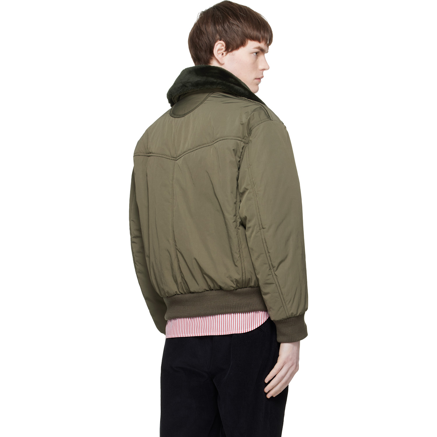  Commission Khaki Midtown Nylon Bomber Jacket 