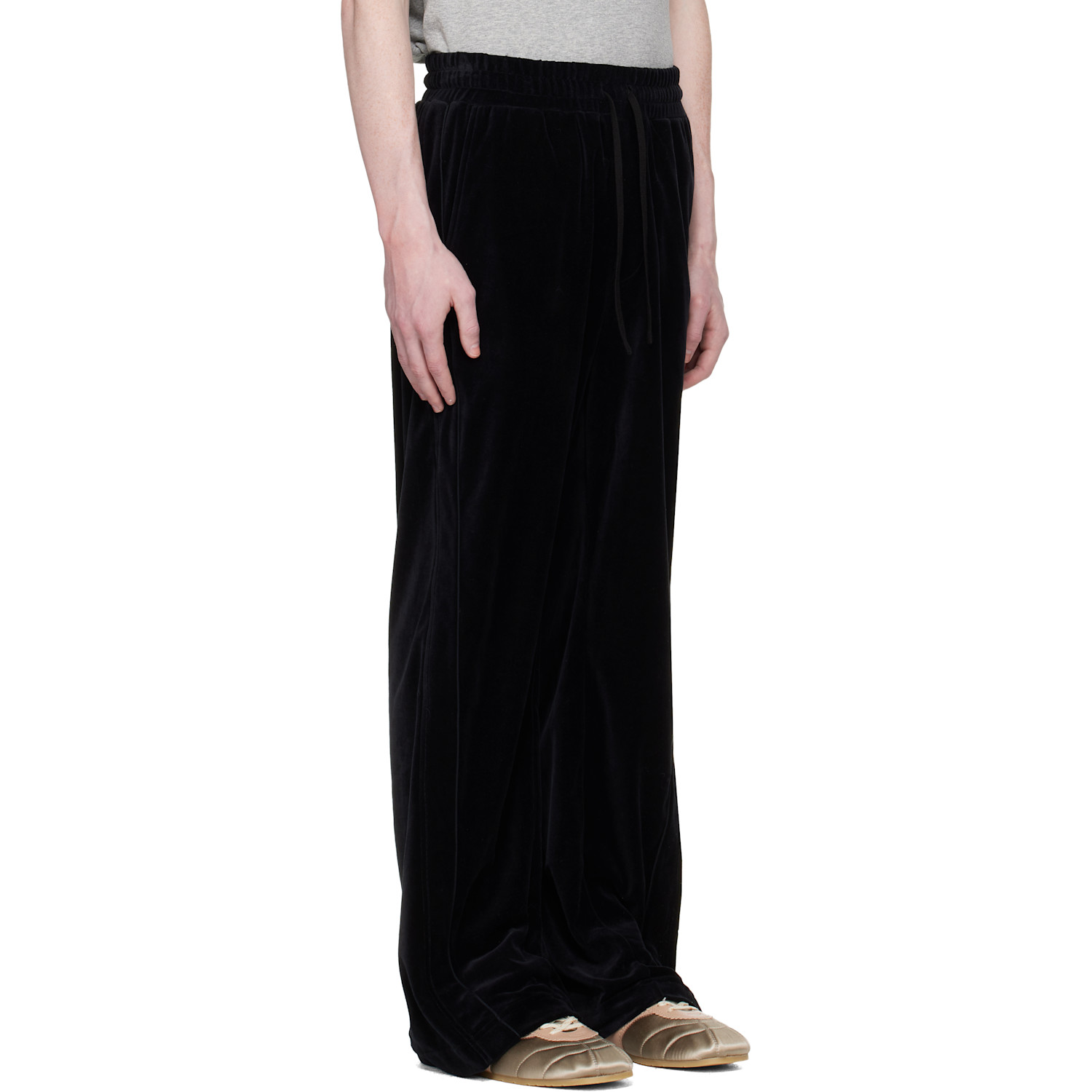  Commission Black Shift Velvet Track Pants 