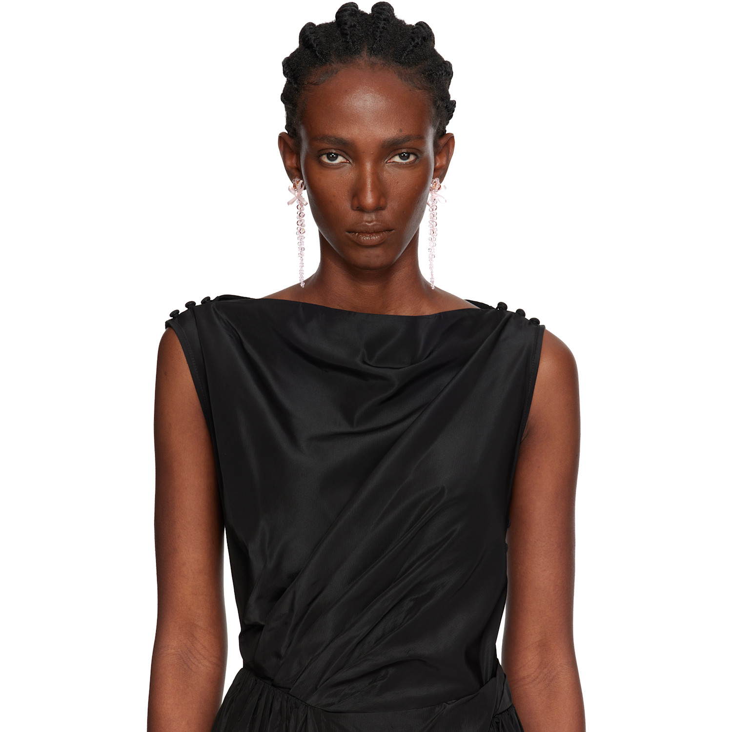  Simone Rocha Petite Bow Drip Crystal Earrings 