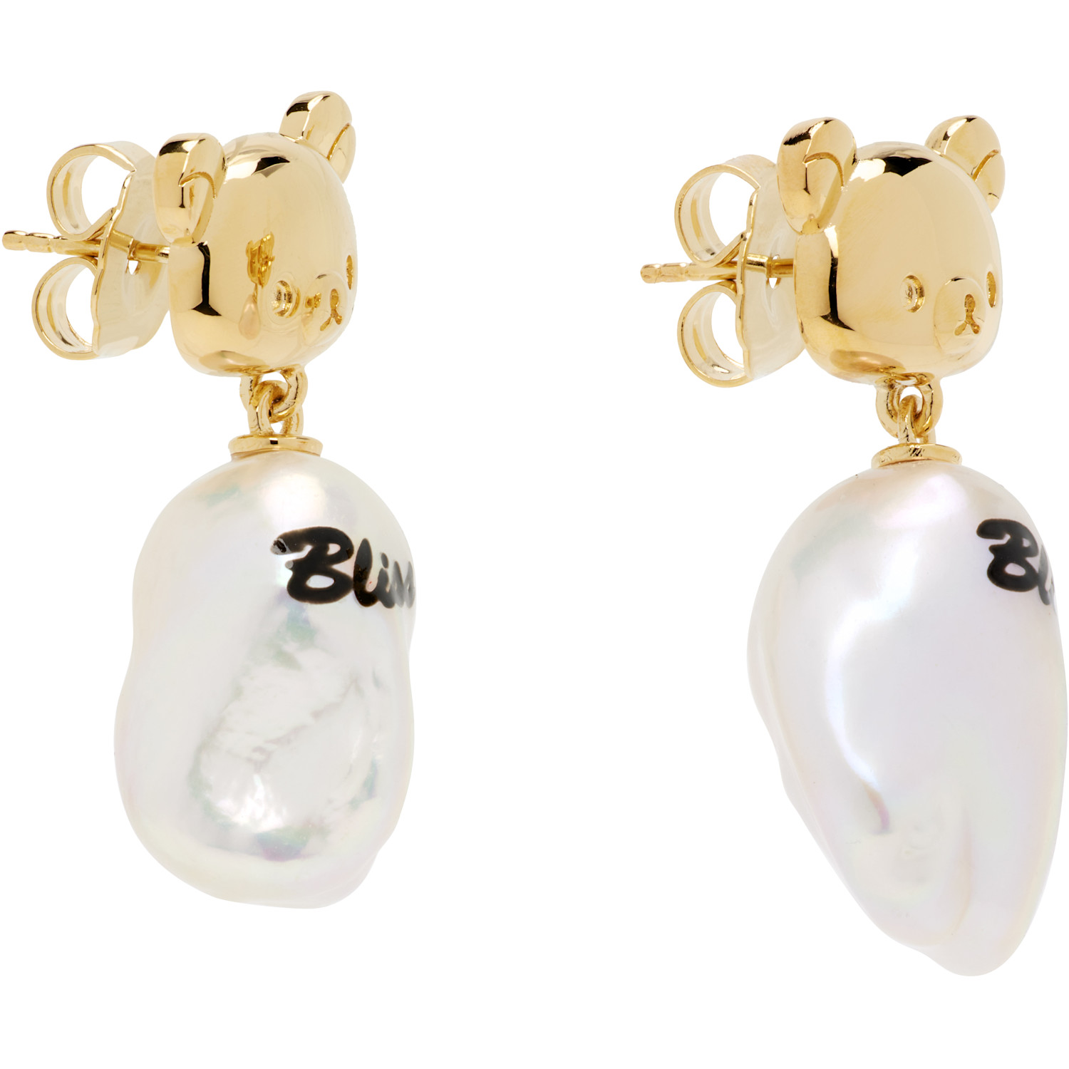  Jiwinaia Rilakkuma Edition Bliss Baroque Pearl Earrings 