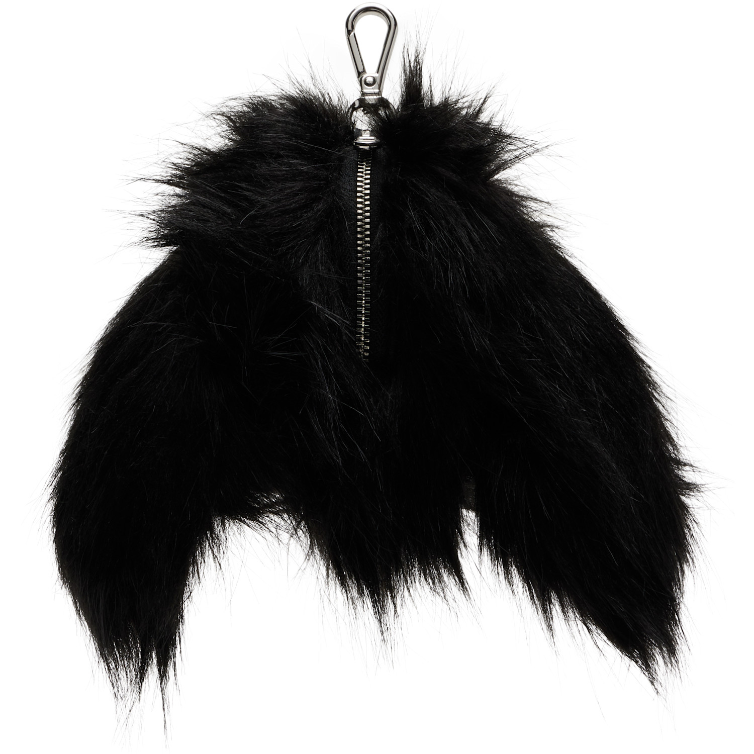  Simone Rocha Black Faux Fur Hare Coin Purse Bag Charm 