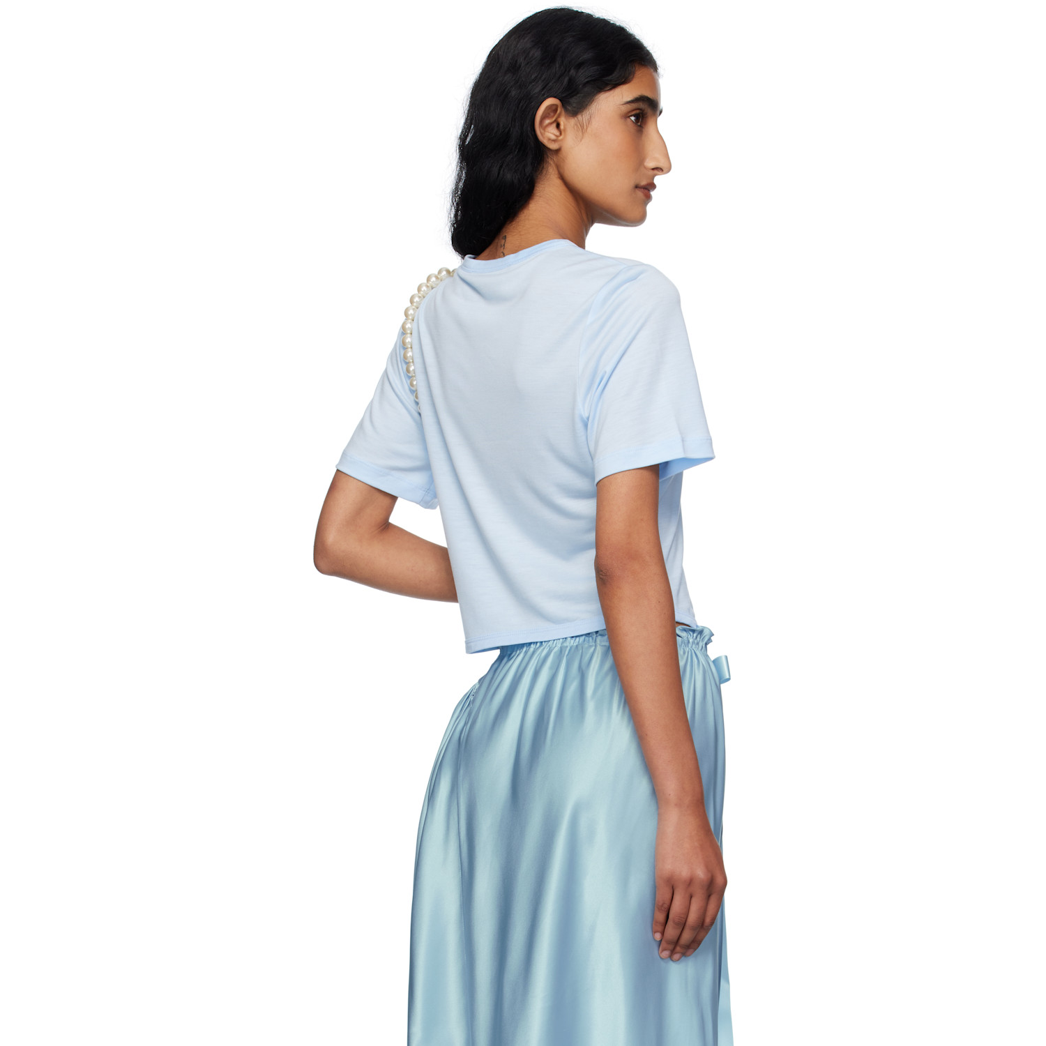  Simone Rocha Ssense Exclusive Blue Bow Tail Easy T-shirt 