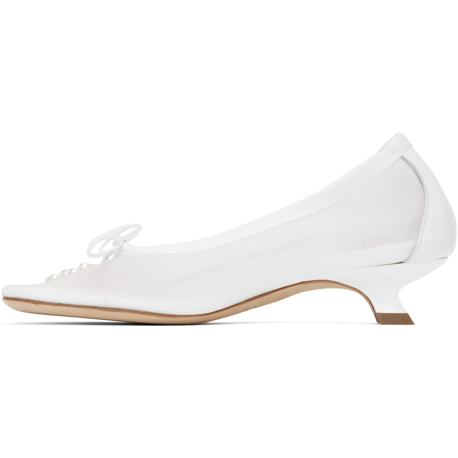  Simone Rocha Ssense Exclusive Bridal Capsule Embellished Flower Ballerina Heels 