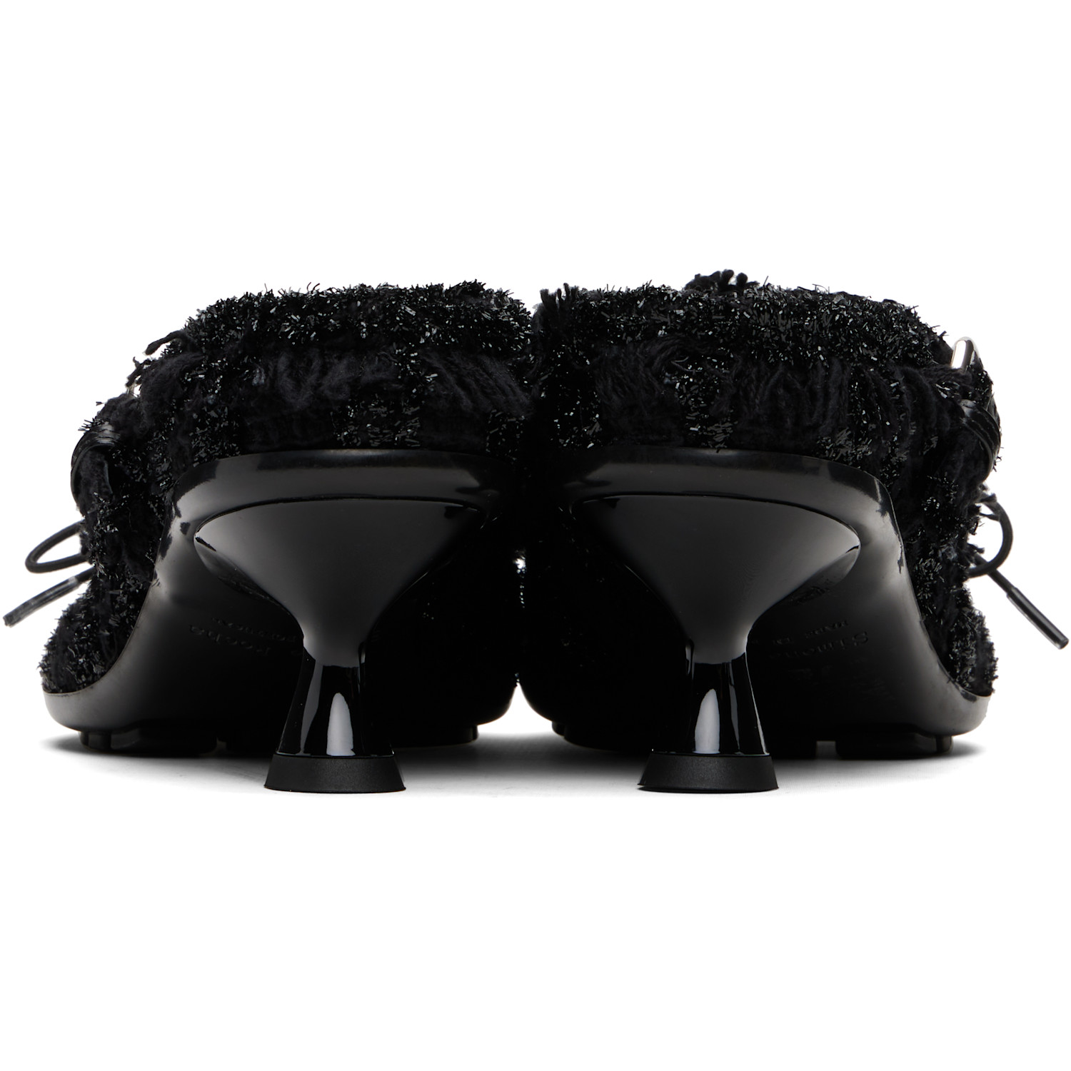  Simone Rocha Black Grip Mule Heels 