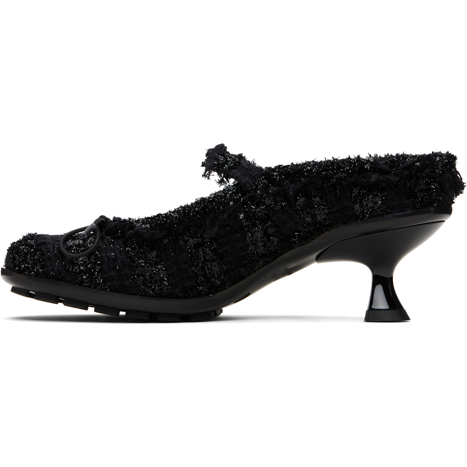  Simone Rocha Black Grip Mule Heels 