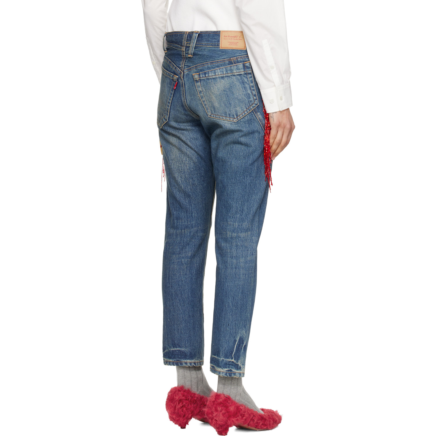  Undercover Blue Beaded Jeans 