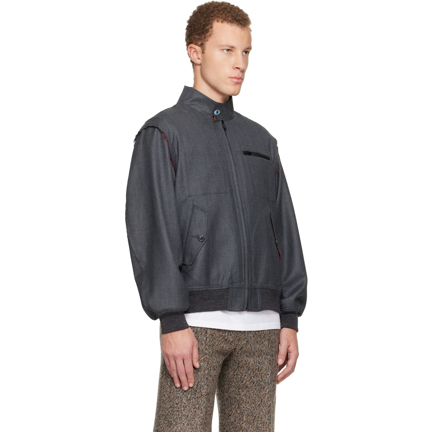  Undercover Gray Uc2e4211 Bomber Jacket 
