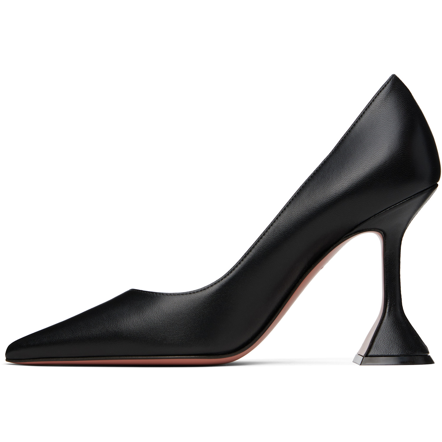  Amina Muaddi Black Ami Pump Heels 