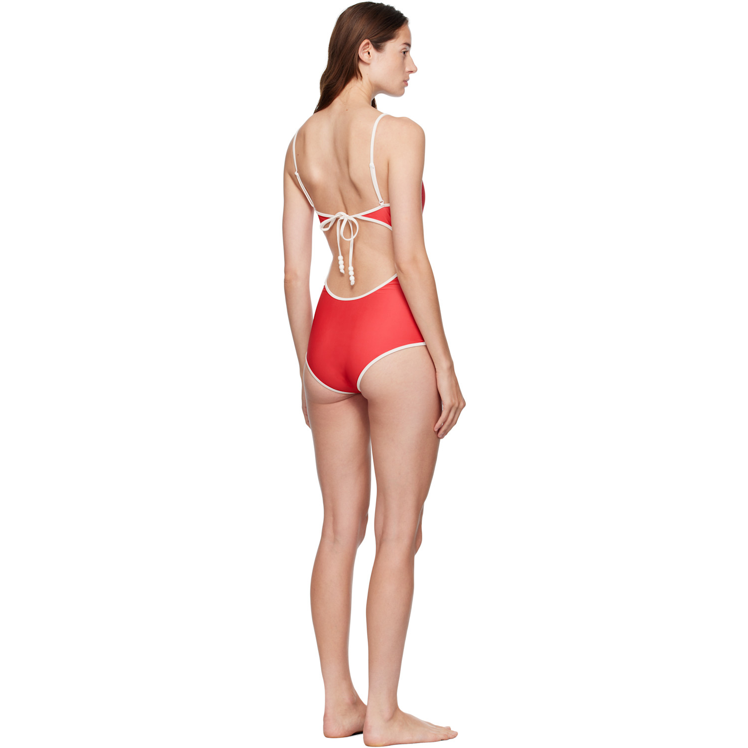  Bellini Bikini Ssense Exclusive Red & White Saona Swimsuit 