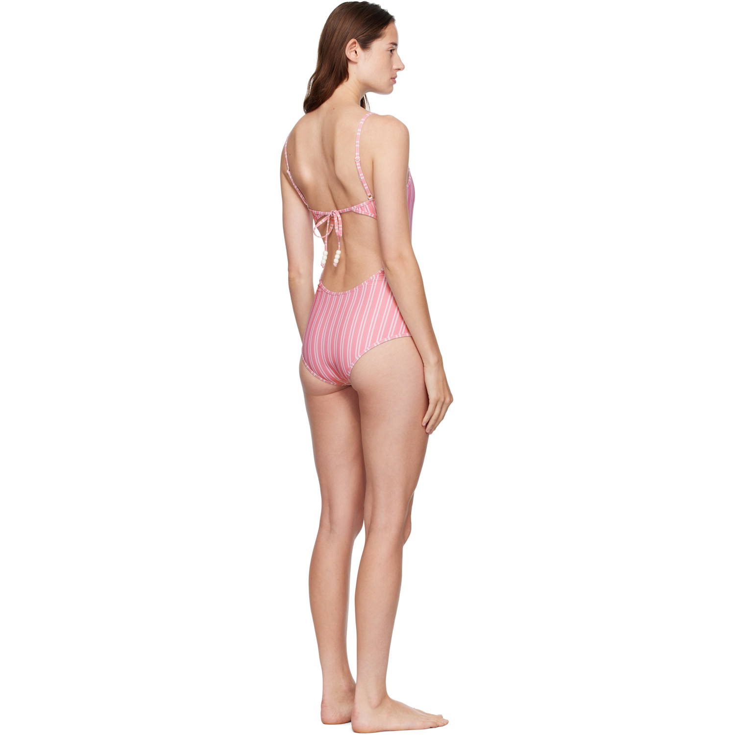  Bellini Bikini Pink & White Saona Swimsuit 