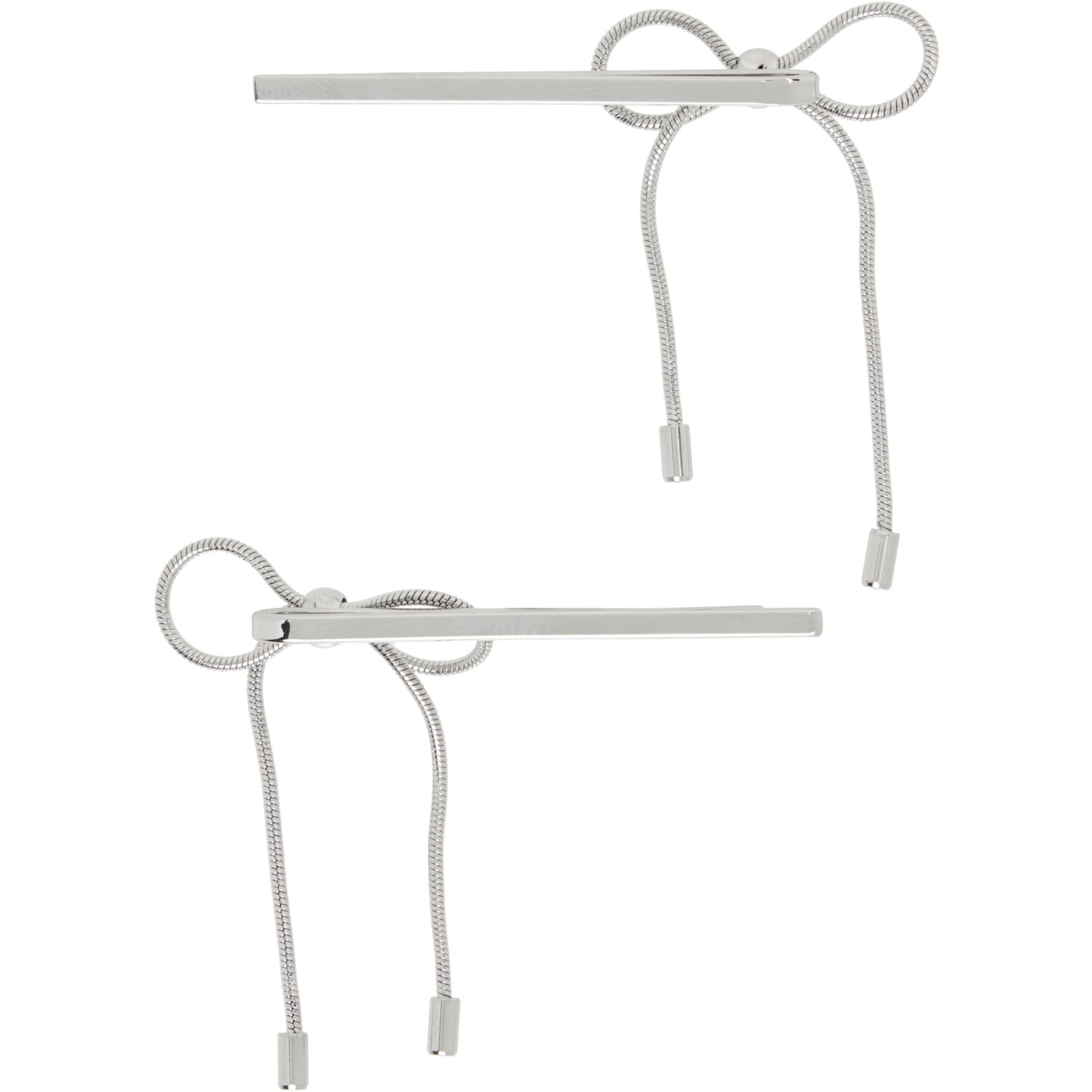  Marland Backus Silver Bow Hair Pins Set 